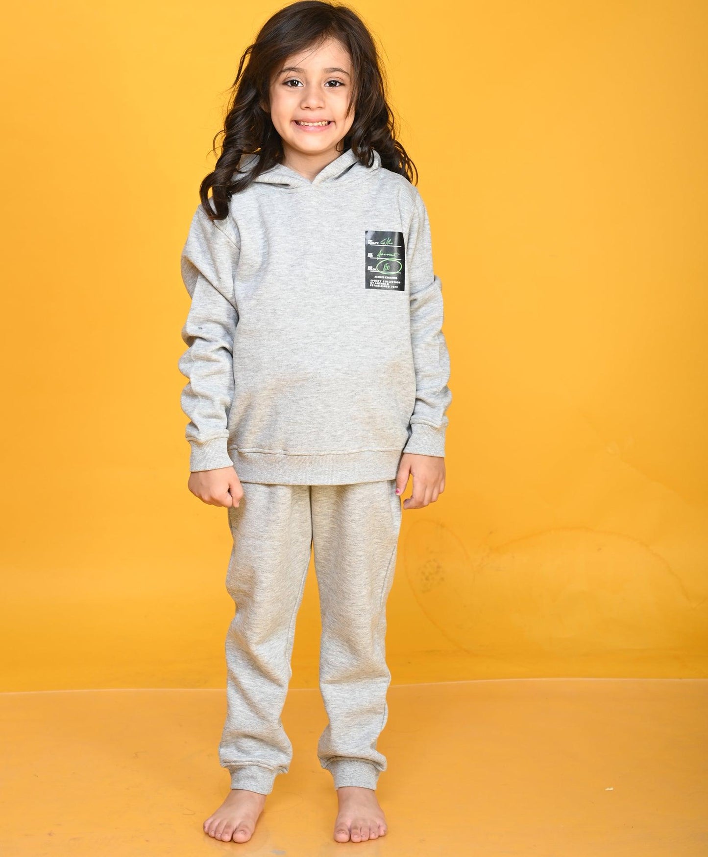 GREY MELANGE GIRLS FLEECE JOGGER - GREY MELANGE - Anthrilo 