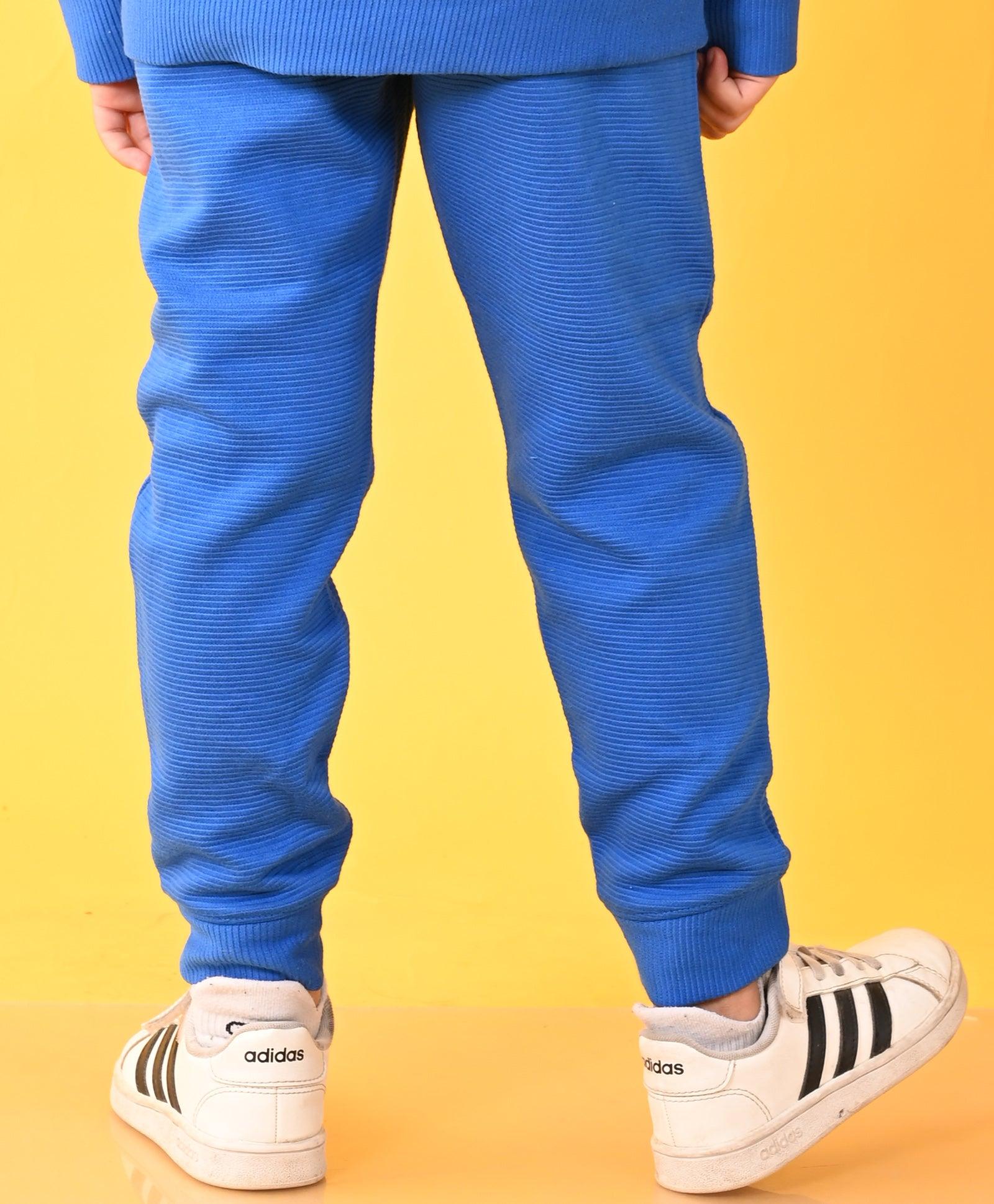 ROYAL STRIPE EFFECT BOYS JOGGER - ROYAL - Anthrilo 