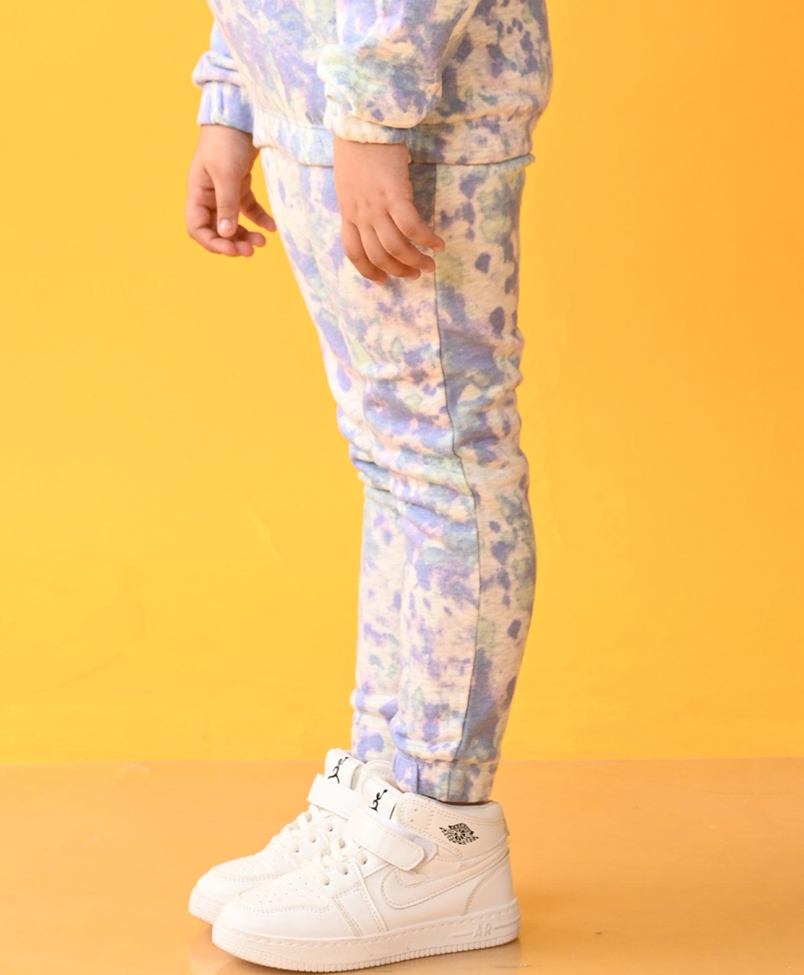 TIE DYE ECRU MELANGE TERRY JOGGER - ECRU - Anthrilo 