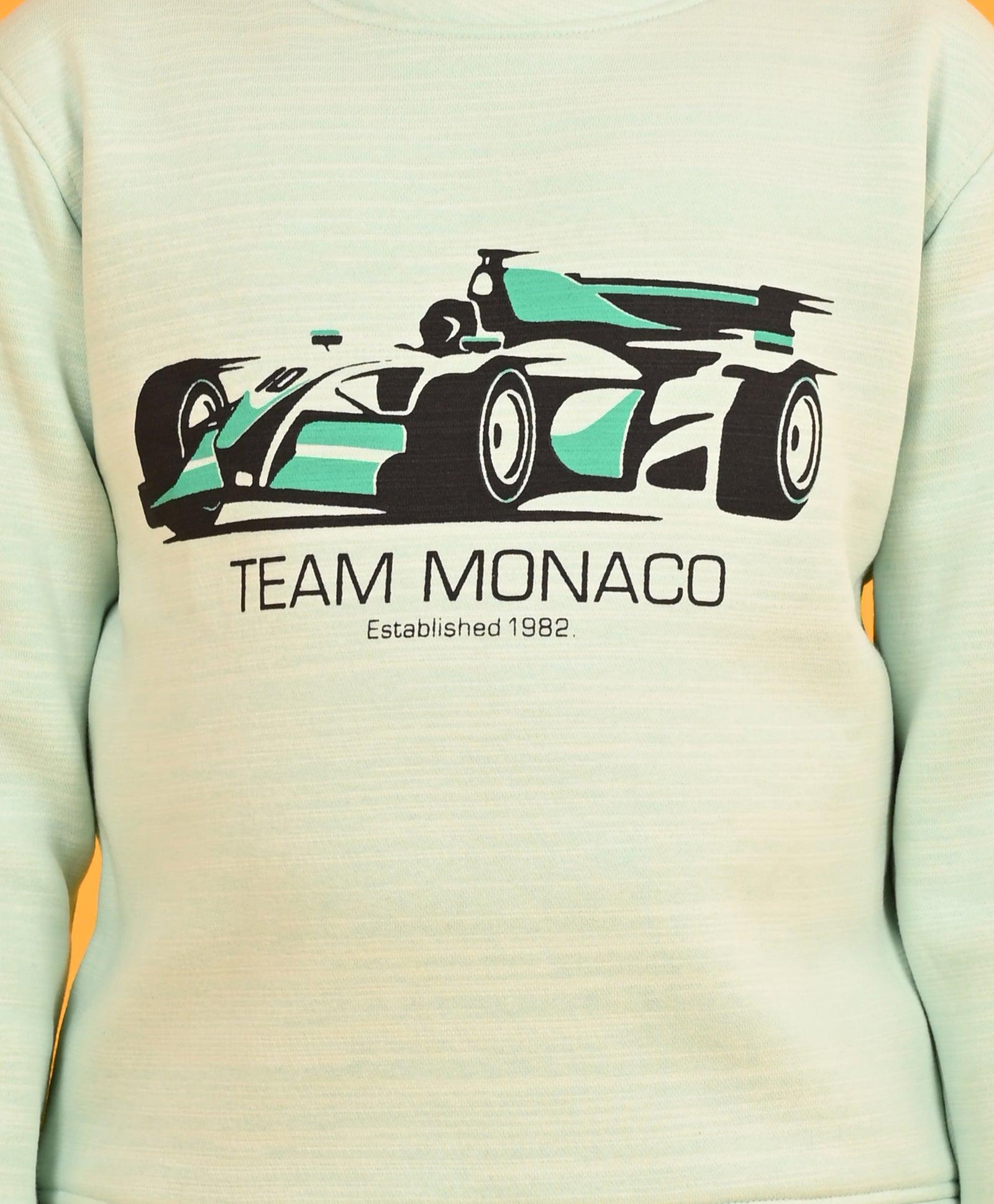 MONACO CAR FLEECE BOYS SWEATSHIRT - AQUA - Anthrilo 