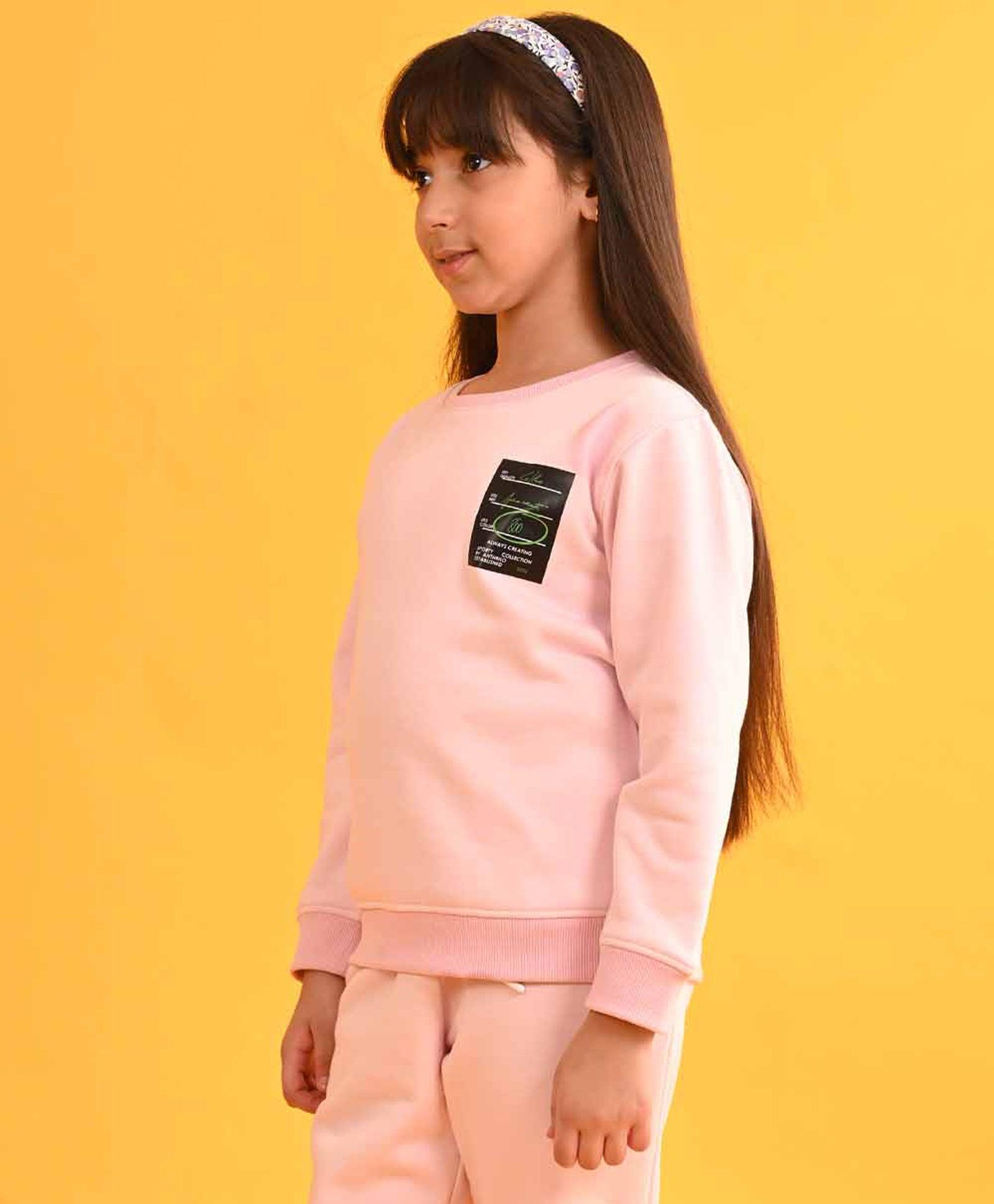 SPORTY COLLECTION PINK FLEECE SWEATSHIRT - PINK - Anthrilo 