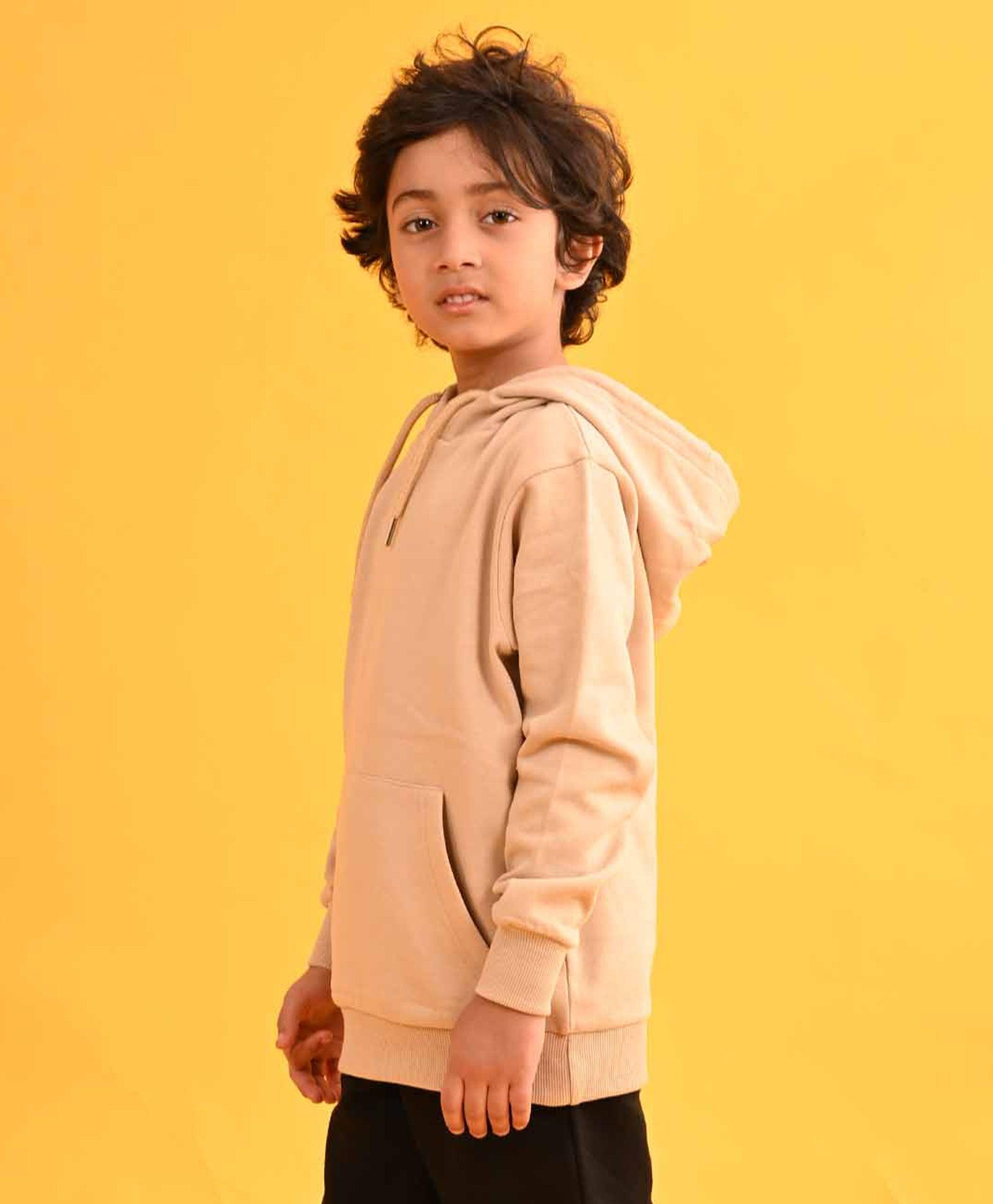 BEIGE HUMMO FLEECE HOODIE - BEIGE - Anthrilo 