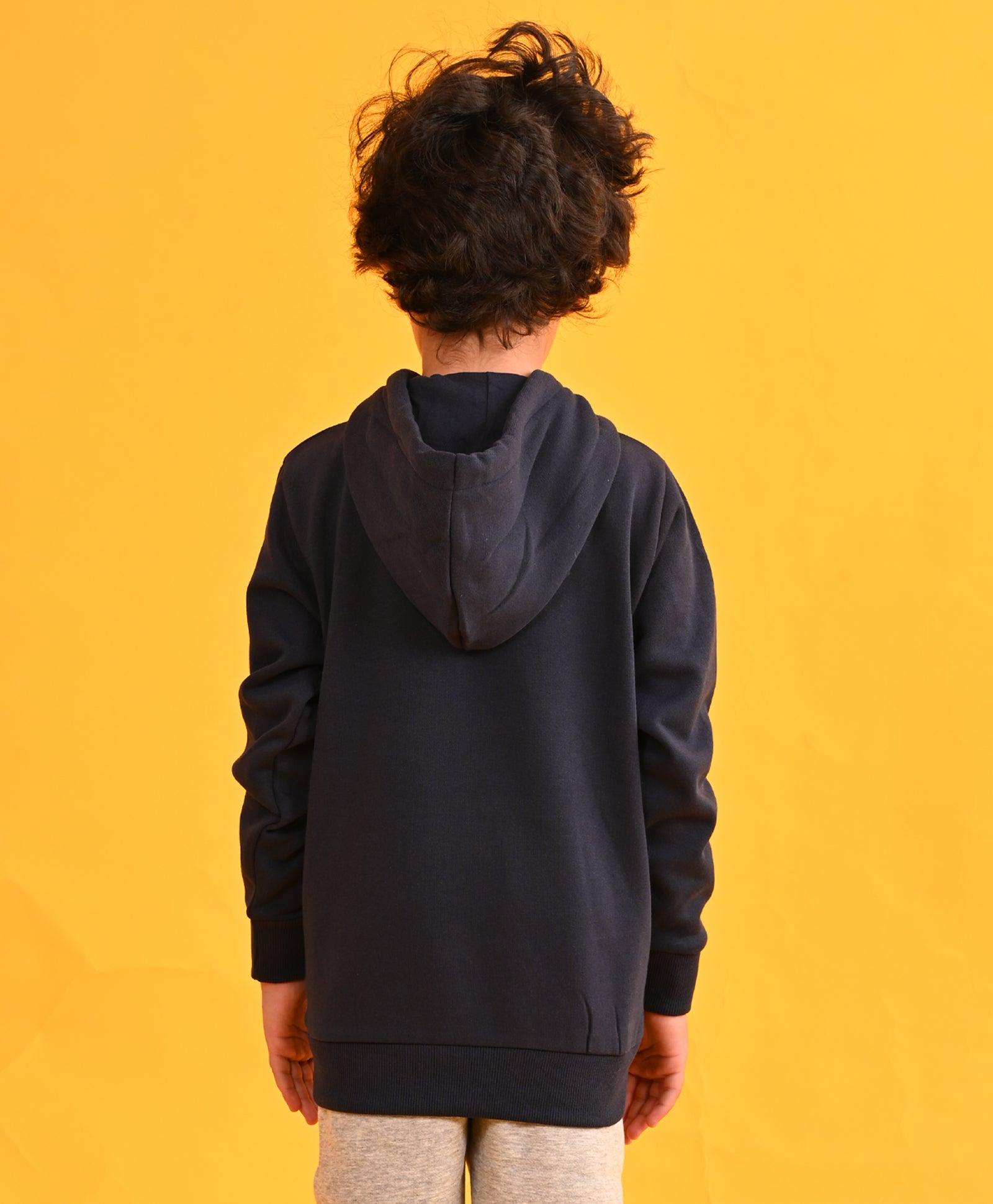 NAVY HUMMO FLEECE HOODIE - NAVY - Anthrilo 