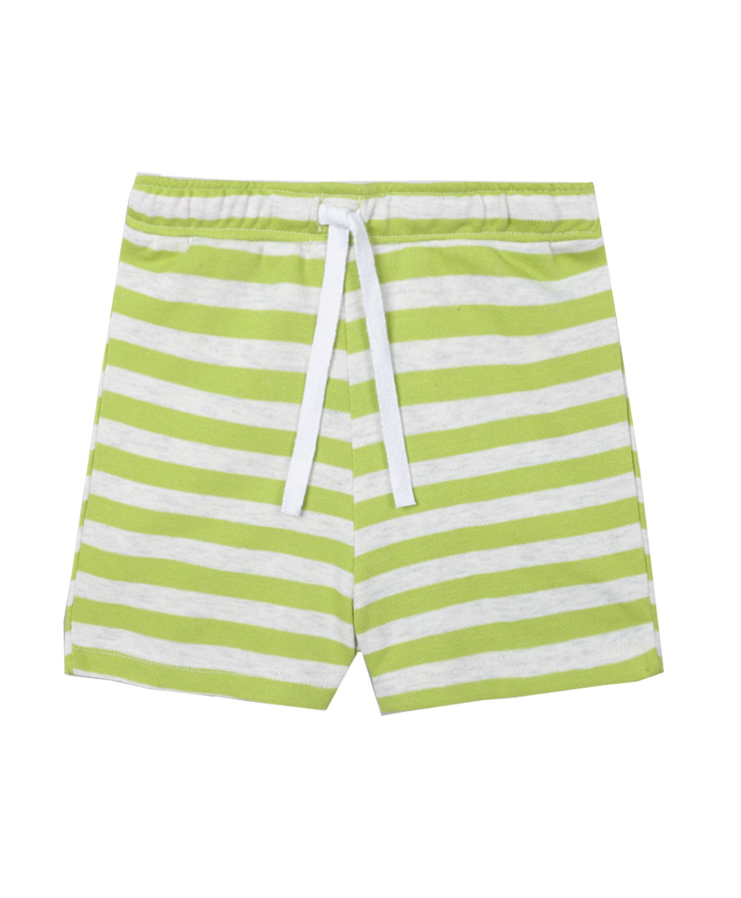 GREEN ECRU STRIPE BOYS SHORTS - GREEN/ECRU