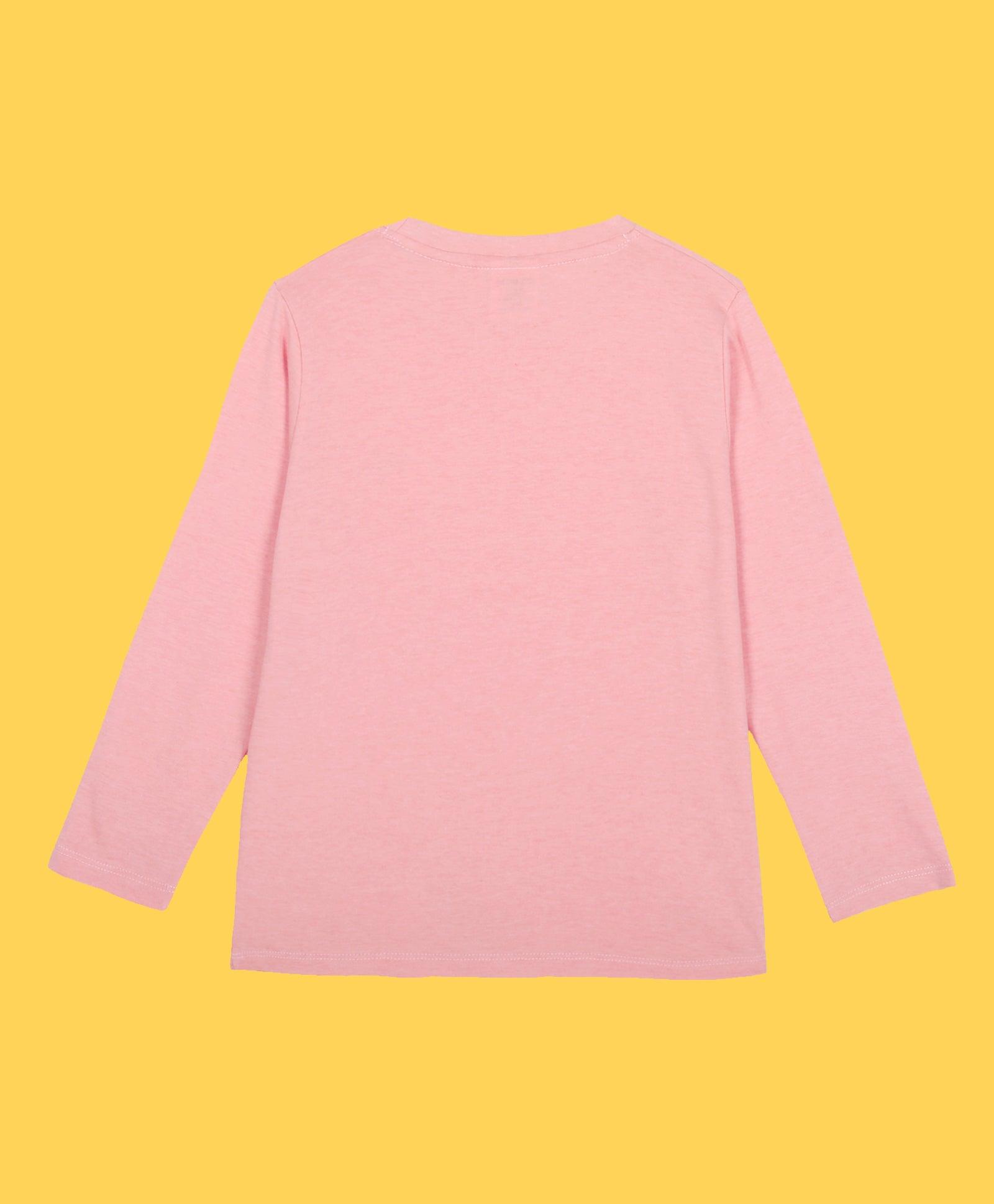 LONDON PEACH GIRLS LONG SLEEVES T-SHIRT - PEACH - Anthrilo 