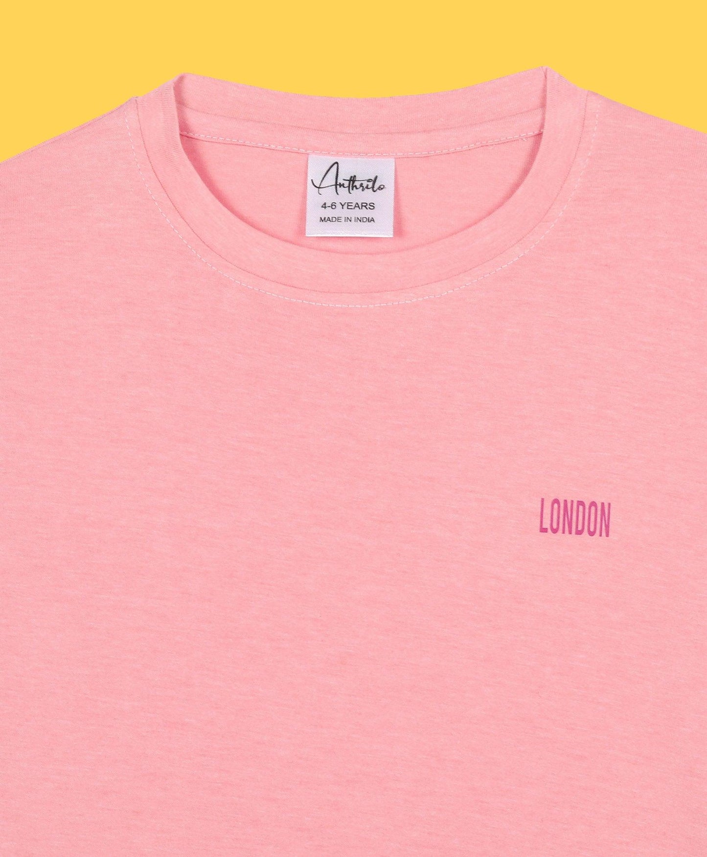 LONDON PEACH GIRLS LONG SLEEVES T-SHIRT - PEACH - Anthrilo 