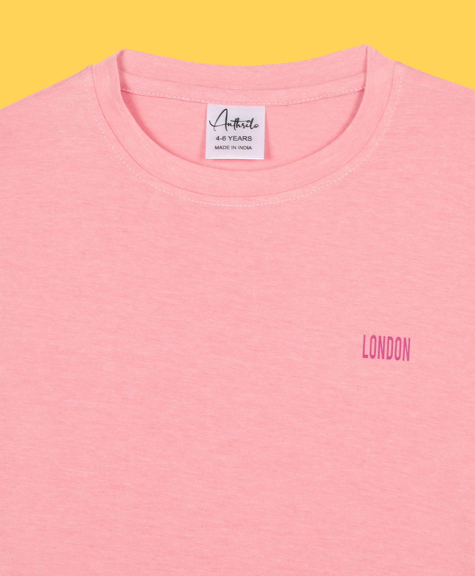 LONDON PEACH GIRLS LONG SLEEVES T-SHIRT - PEACH - Anthrilo 