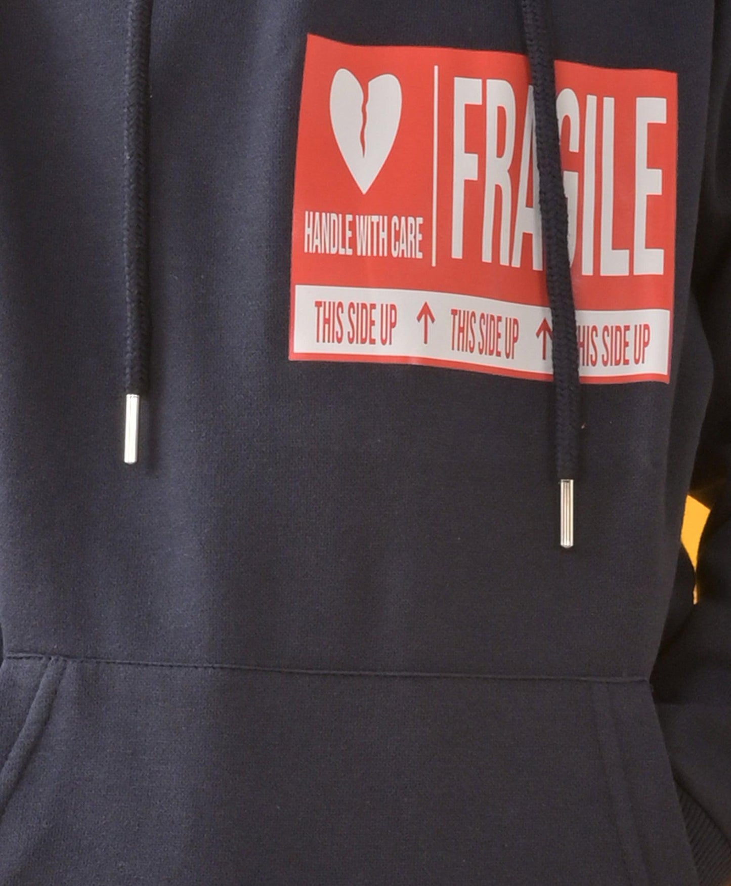 NAVY FRAGILE HUMO HOODIE - NAVY - Anthrilo 