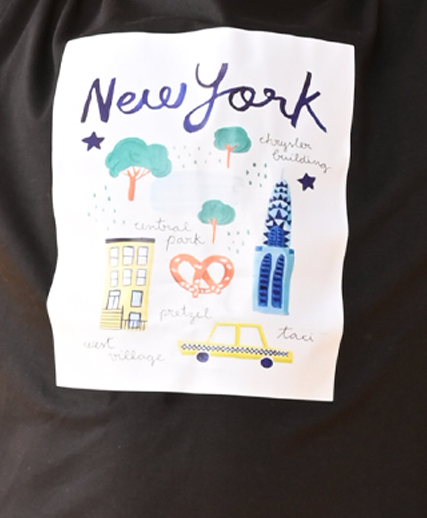 NEWYORK BLACK SHORT SLEEVE BOYS T-SHIRT - BLACK