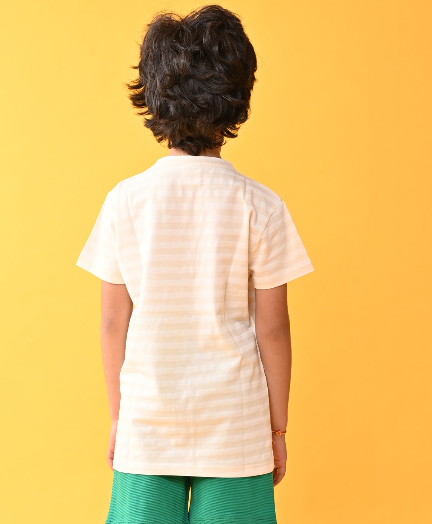 PERFECT SIMPLE CAMEL STRIPE SHORT SLEEVE BOYS T-SHIRT - CAMEL