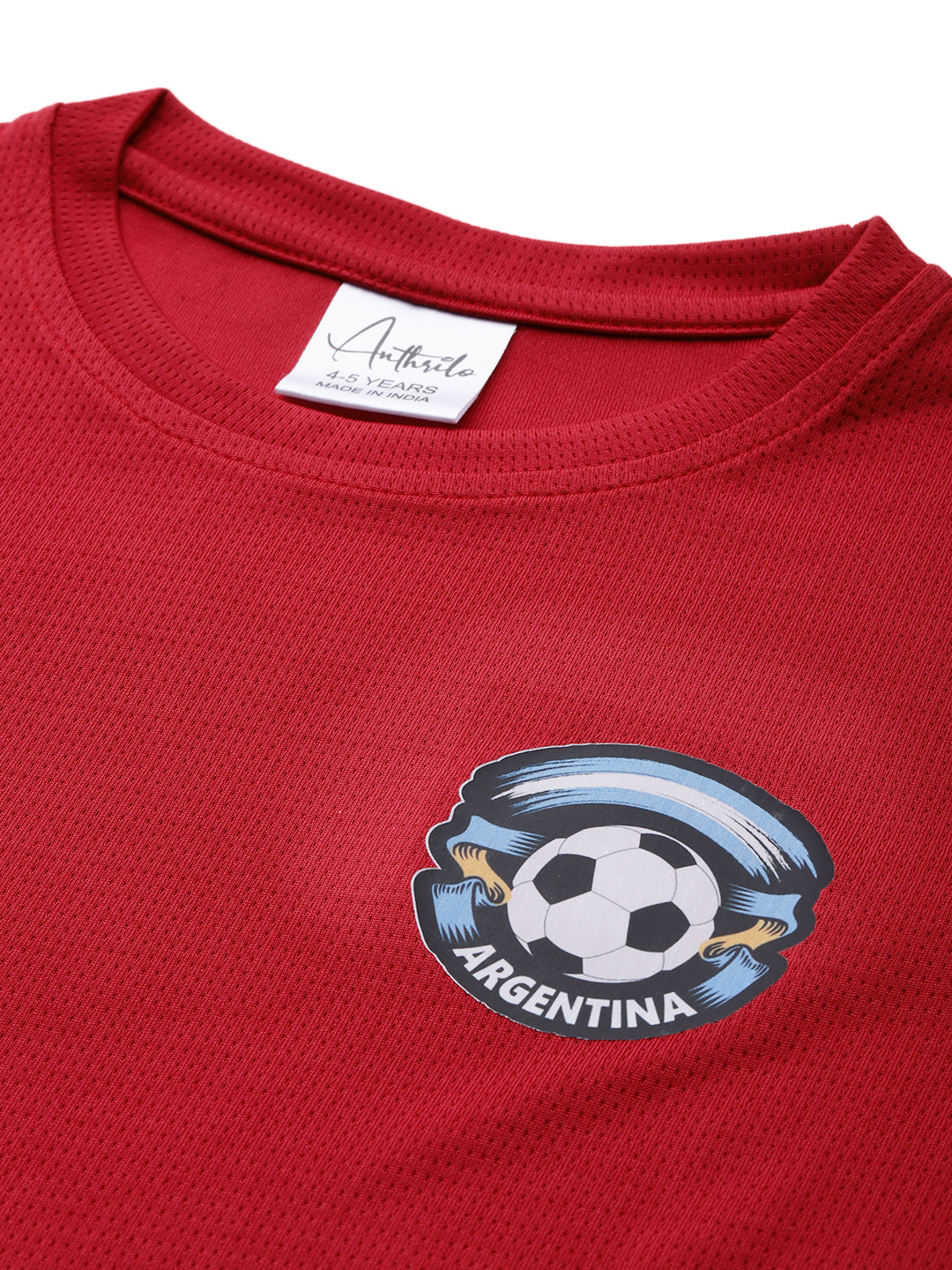 ARGENTINA SPORTY SHORT SLEEVE T-SHIRT - MEHROON