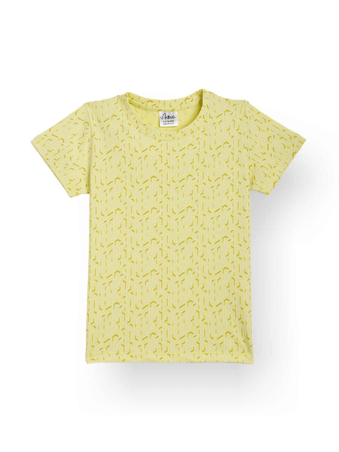 YELLOW ZIG ZAG PIQUE SHORT SLEEVES T-SHIRT - YELLOW