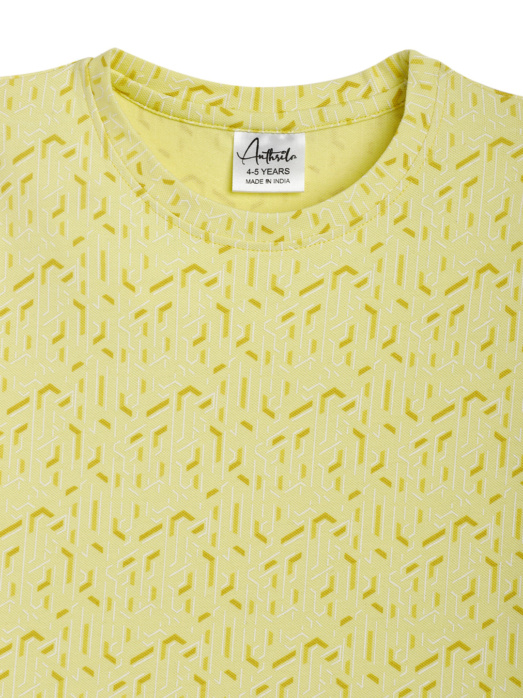 YELLOW ZIG ZAG PIQUE SHORT SLEEVES T-SHIRT - YELLOW