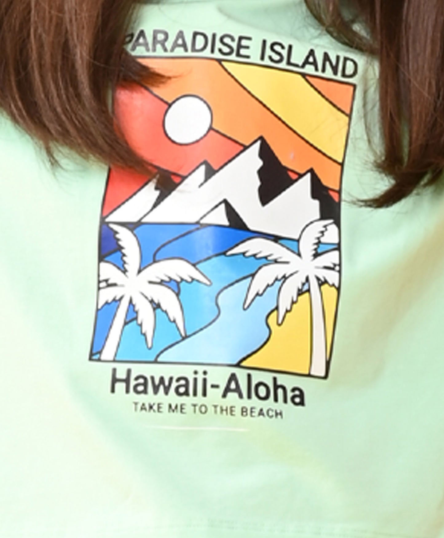 PARADISE HAWAII AQUA SUMMER GIRLS T-SHIRT - AQUA