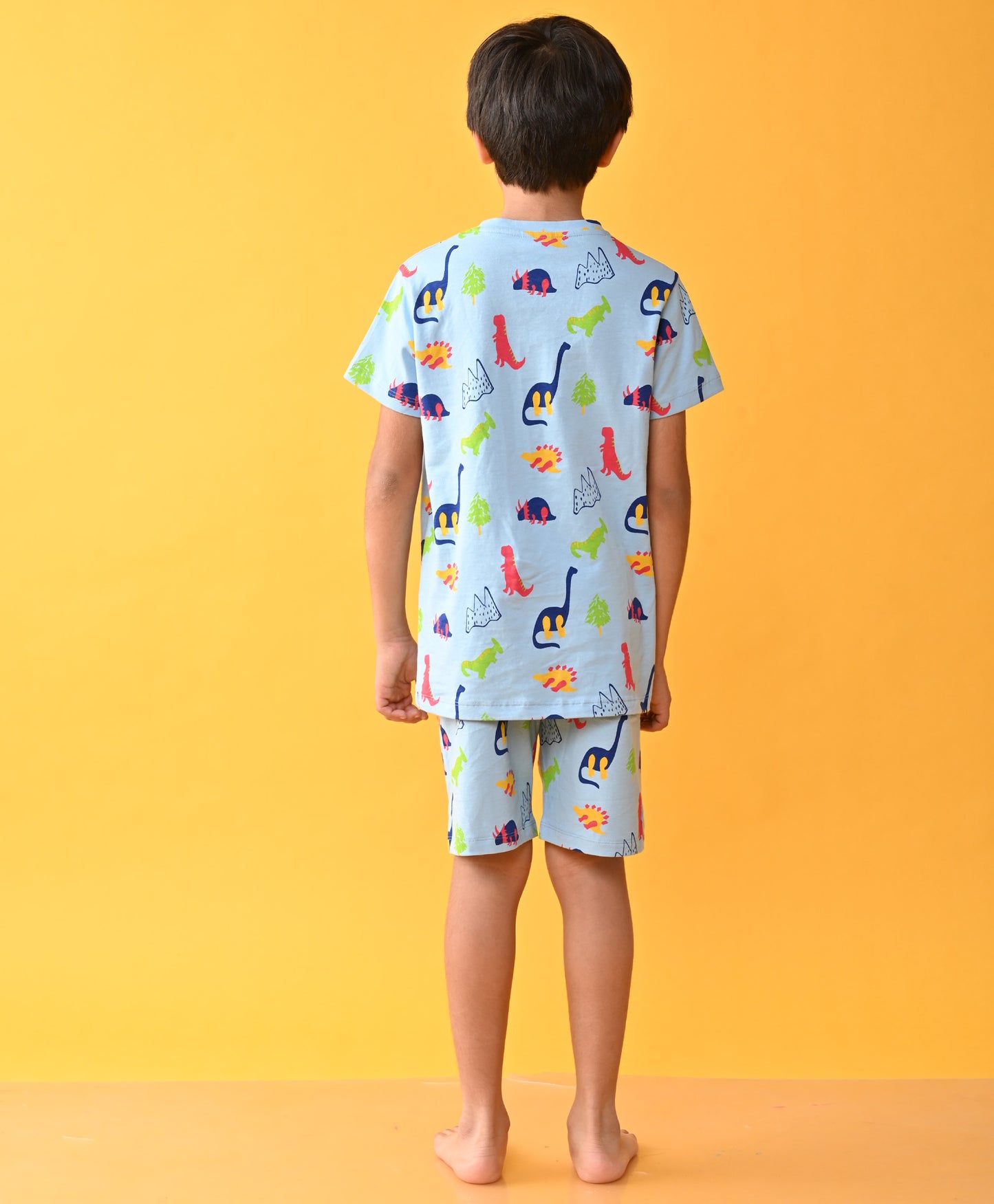 SKY DINOSAUR FUN SLEEPWEAR SHORT SET - SKY