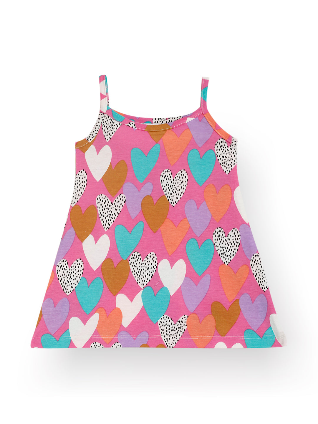 HEART SUMMER STRAPPY GIRLS TOP - PURPLE