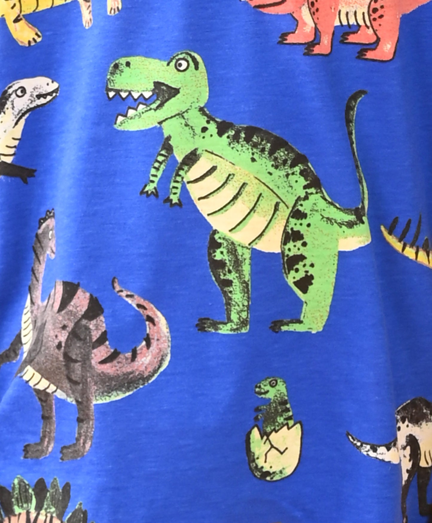 DINOSAUR BLUE SHORT SLEEVE PYJAMA SET D - BLUE