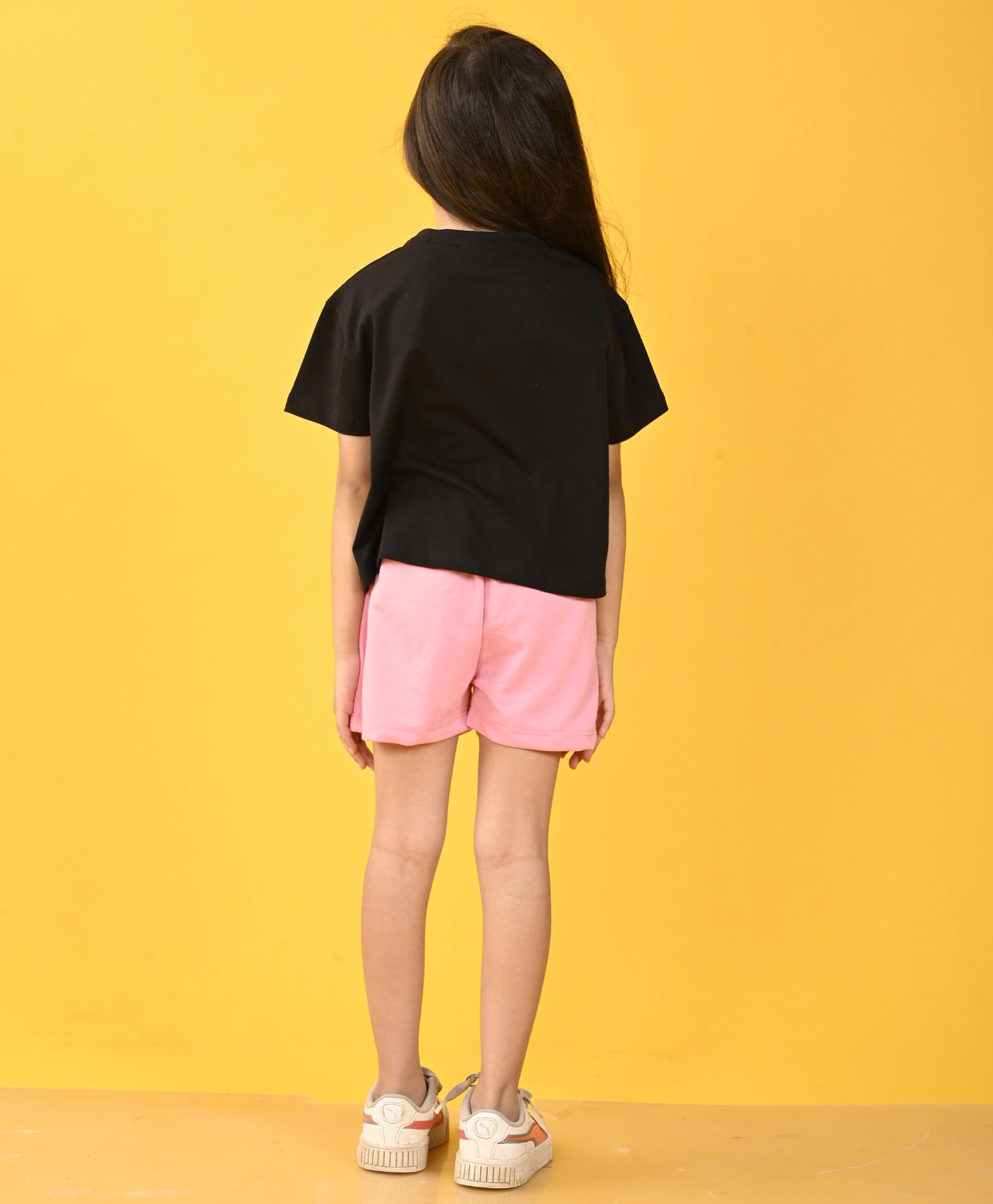 PLANET BLACK PINK SHORTS SET - BLACK/PINK