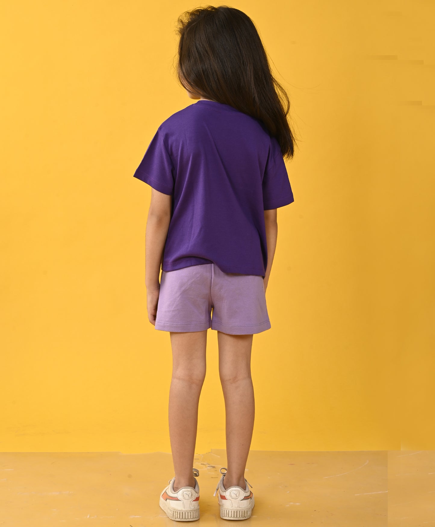 SUMMER TIME PURPLE GIRLS SHORTS SET - PURPLE