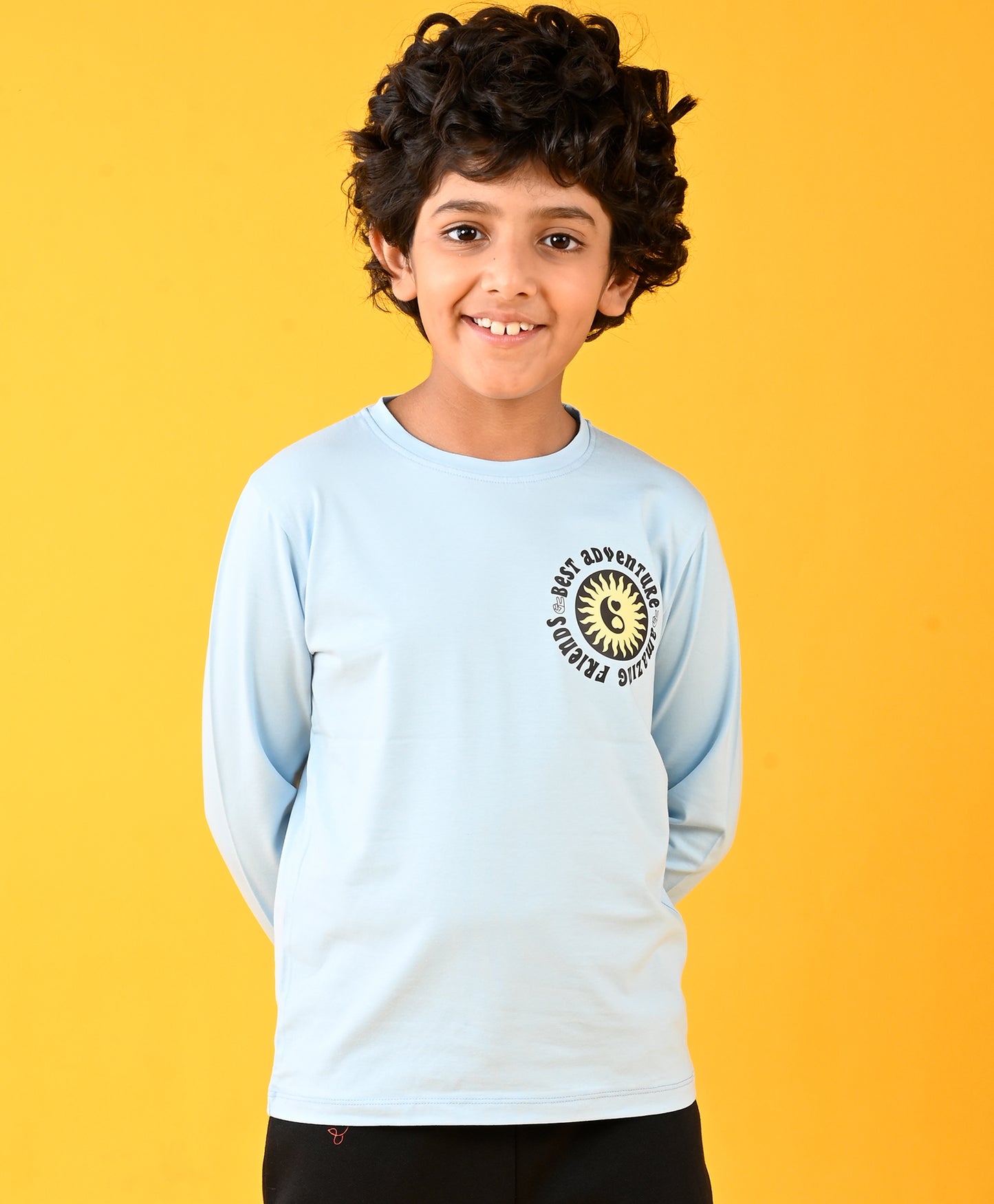 BEST FRIENDS SKY LONG SLEEVES BOYS T-SHIRT - SKY