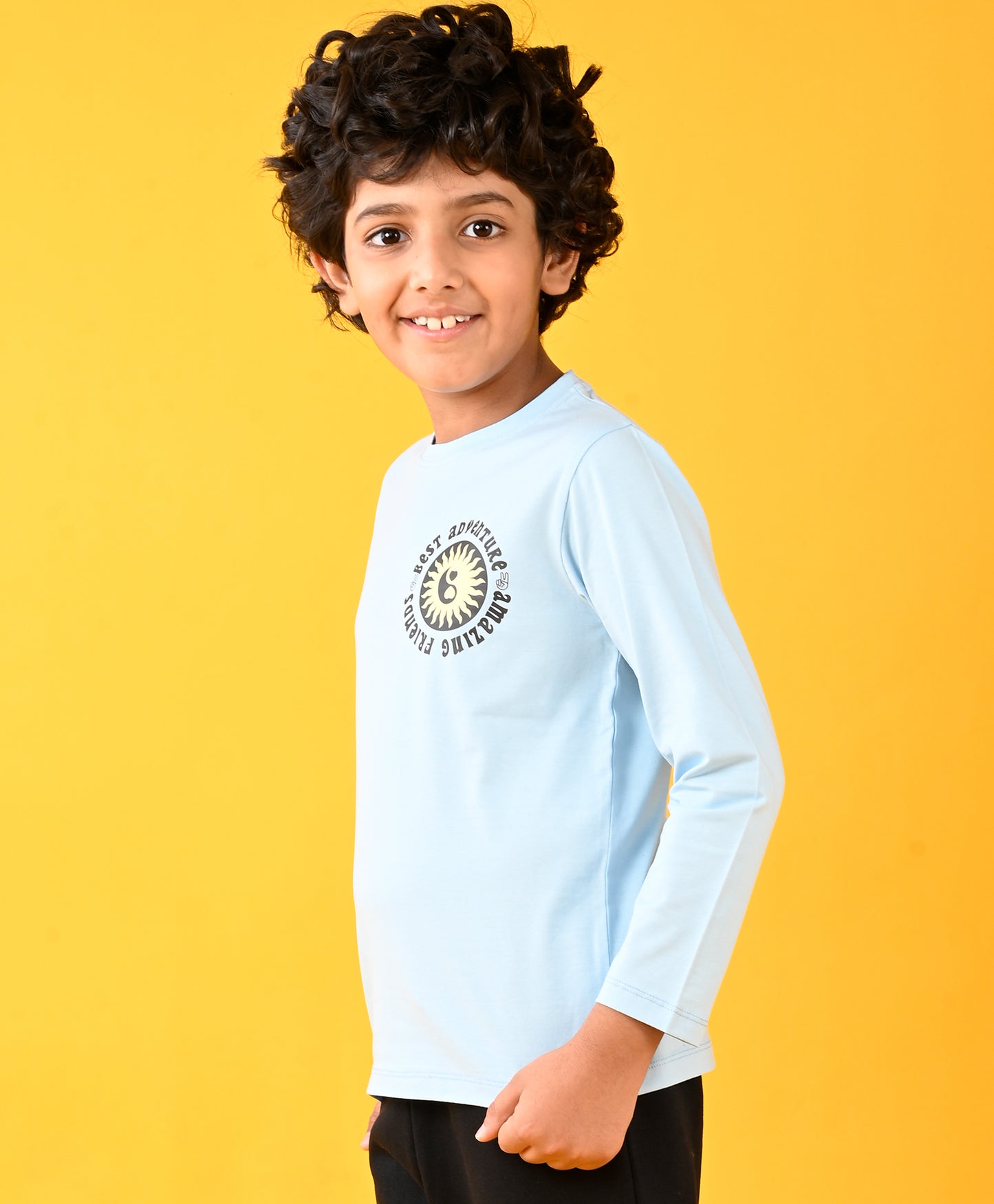 BEST FRIENDS SKY LONG SLEEVES BOYS T-SHIRT - SKY