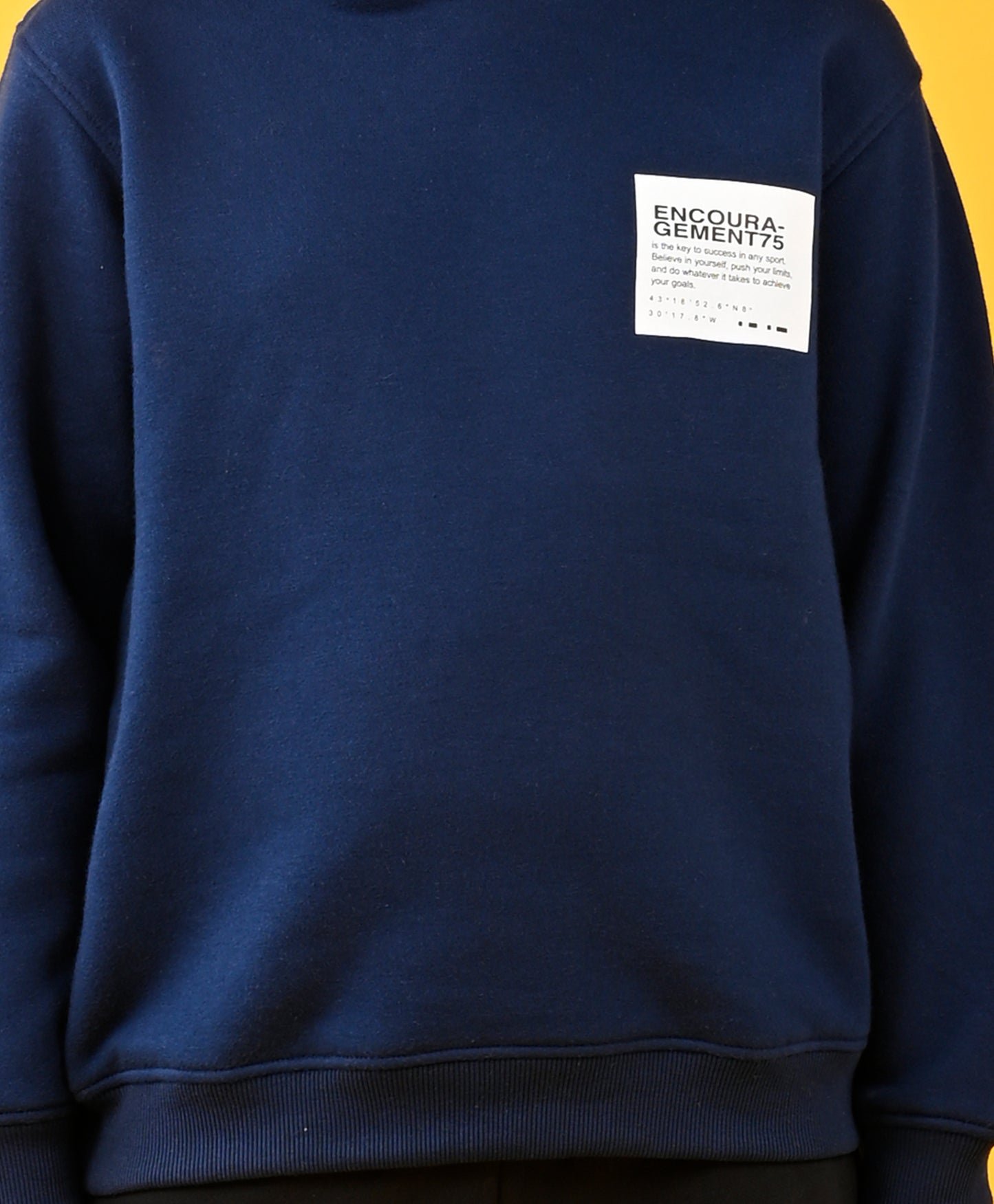 ENCOURAGEMENT NAVY FLEECE BOYS HOODIE - NAVY