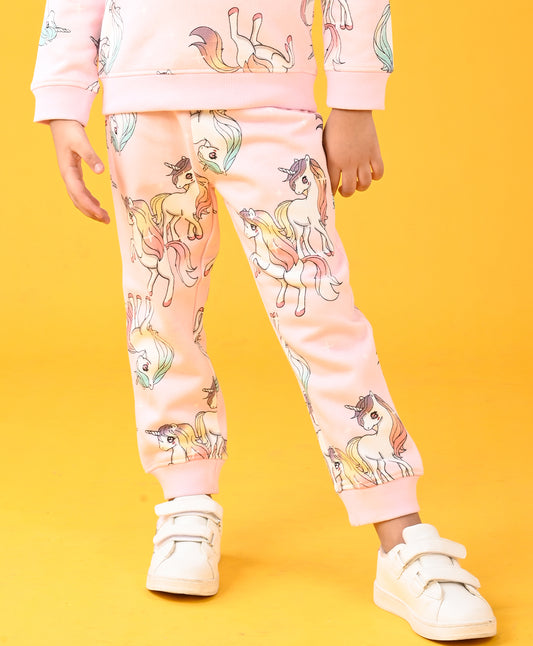 UNICORN STAR PRETTY PINK FLEECE JOGGER - PINK