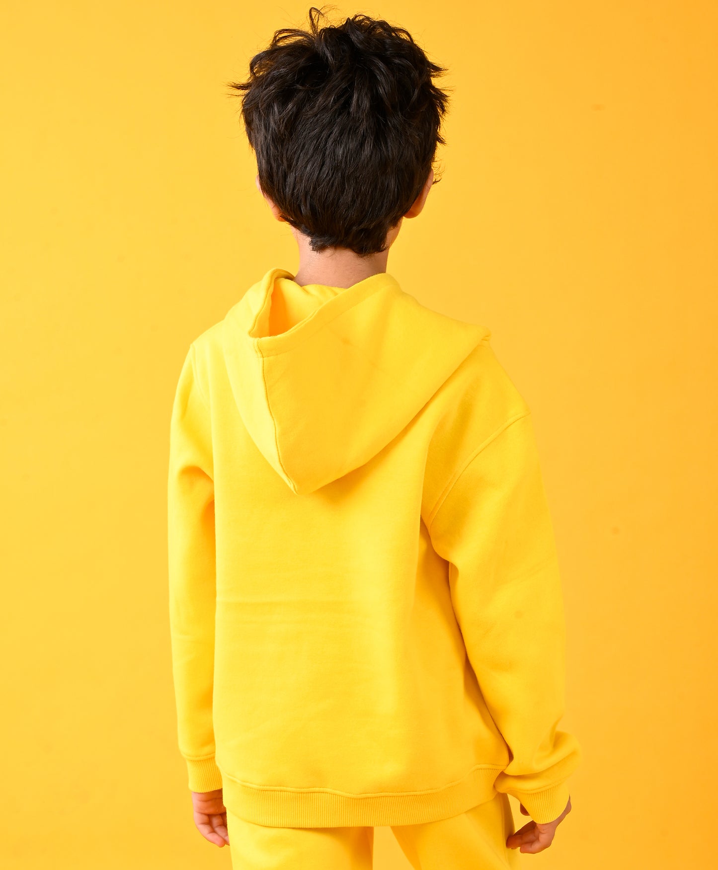 NEW GOOD HABITS YELLOW FLEECE HOODIE - YELLOW