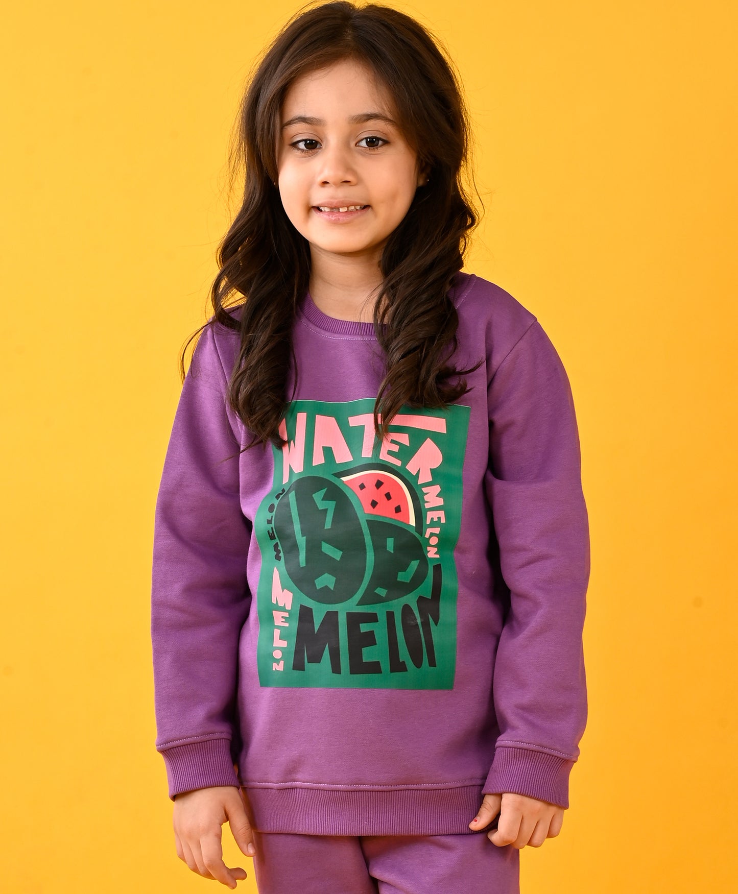 WATERMELON FLEECE PURPLE SWEATSHIRT - PURPLE