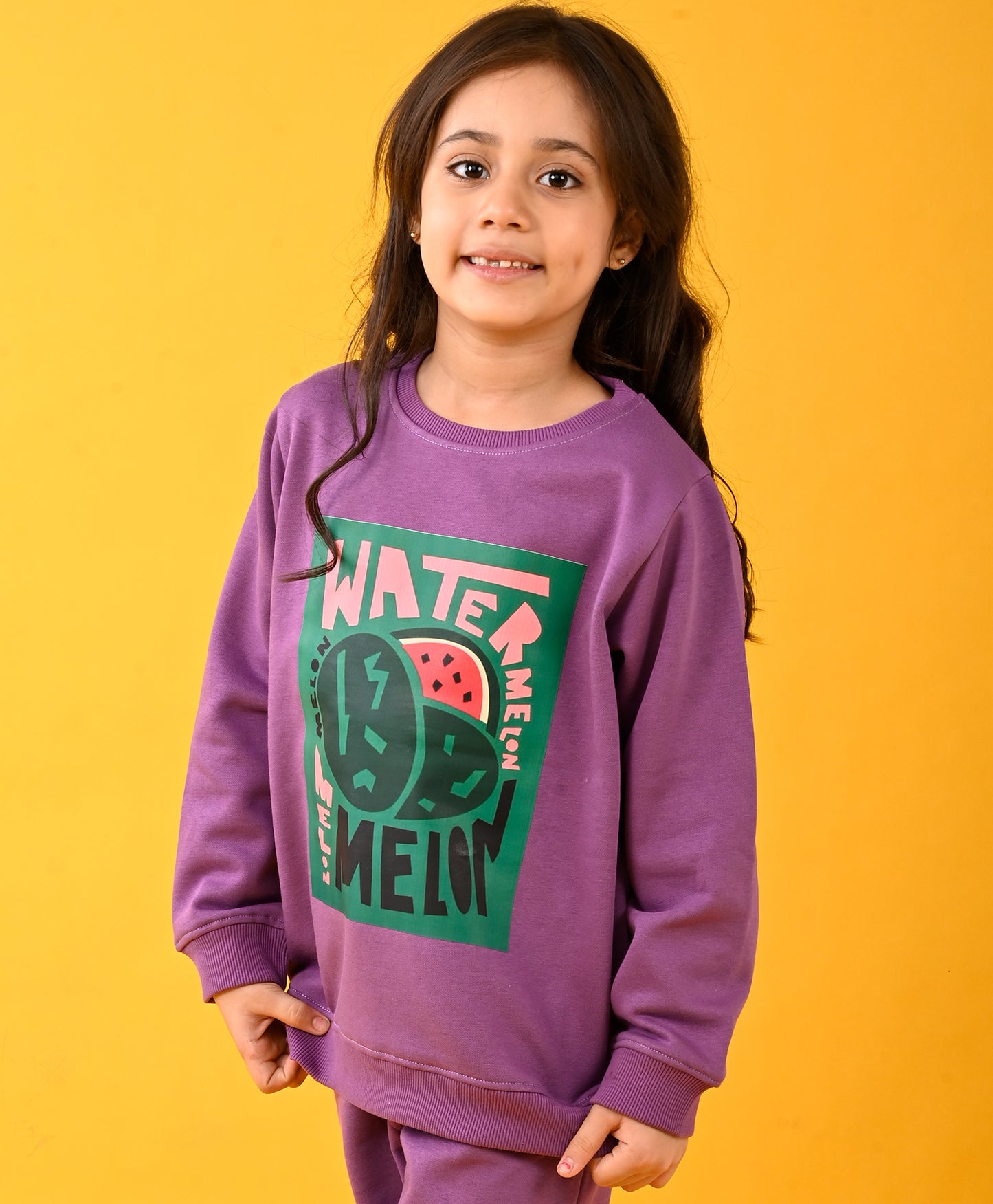 WATERMELON FLEECE PURPLE SWEATSHIRT - PURPLE