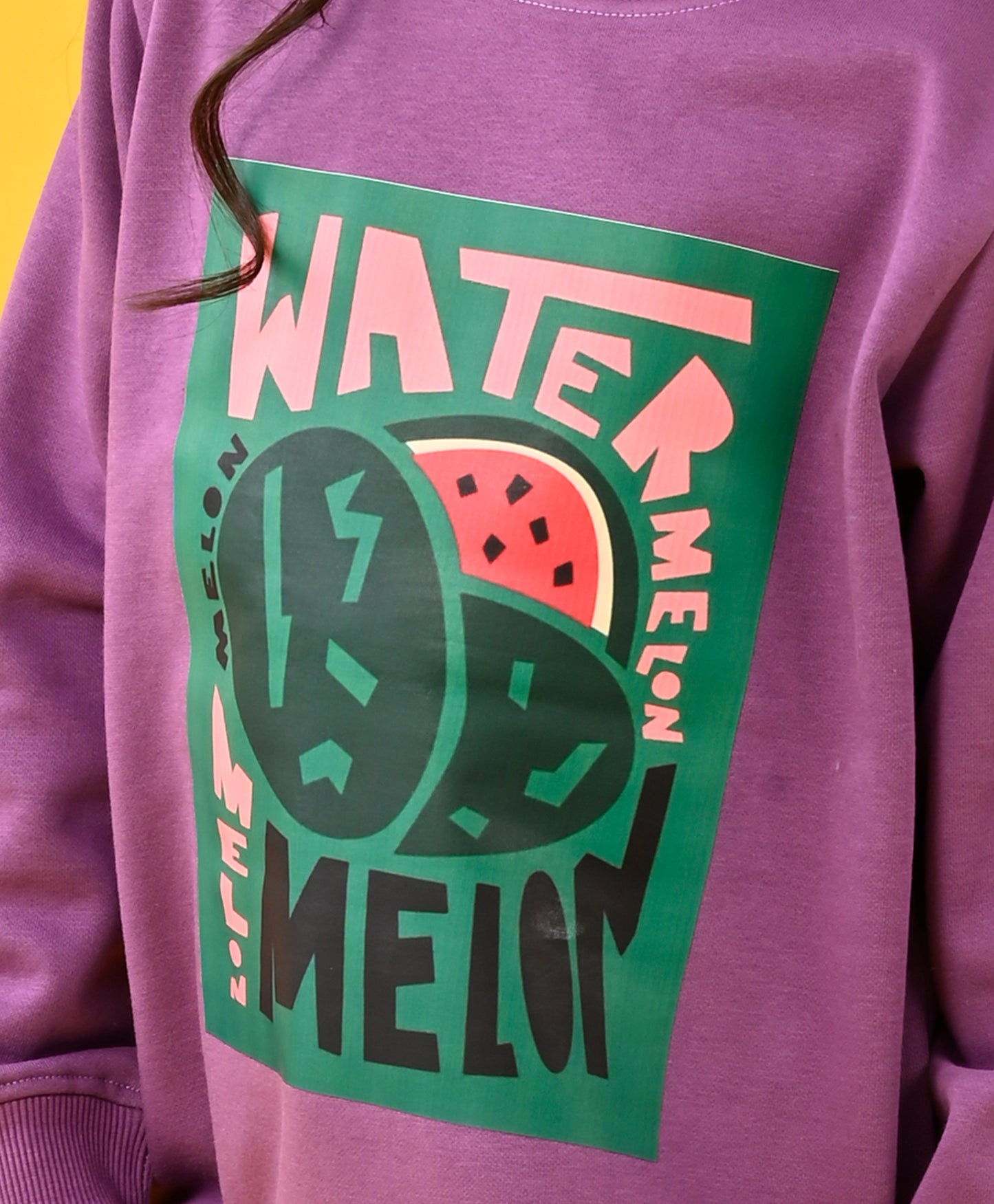 WATERMELON FLEECE PURPLE SWEATSHIRT - PURPLE