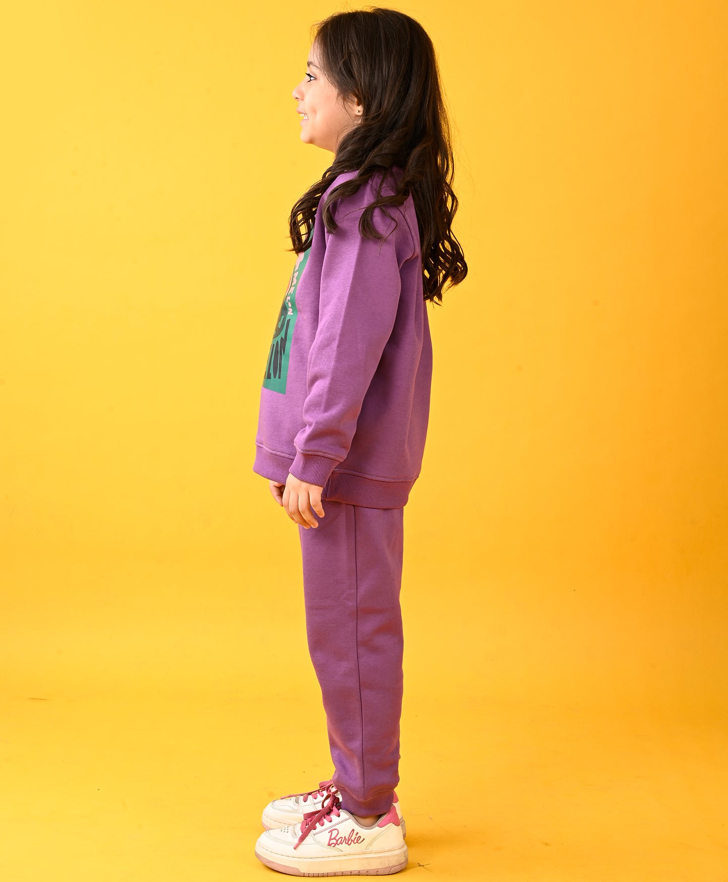 WATERMELON FLEECE PURPLE SWEATSHIRT AND JOGGER SET - PURPLE