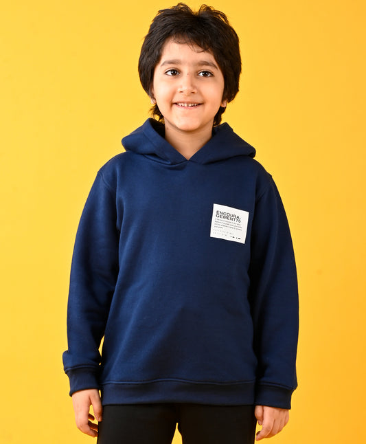 ENCOURAGMENT FUN NAVY FLEECE BOYS HOODIE - NAVY