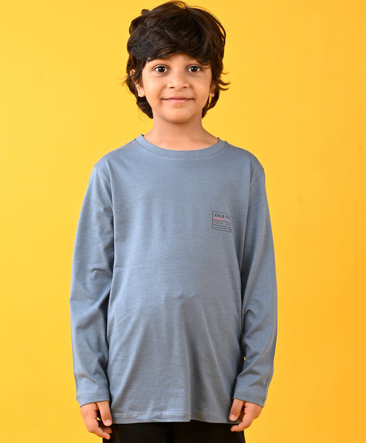 XPLR TECH GREY BOYS LONGS SLEEVES TSHIRT - GREY