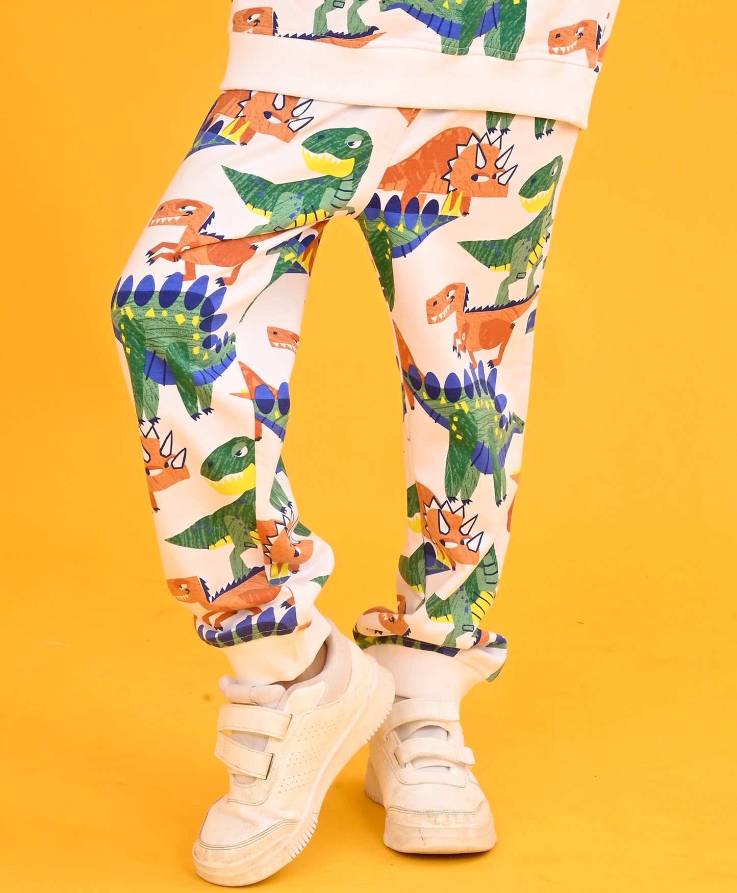 TRI DINOSAUR FLEECE BOYS JOGGER - WHITE