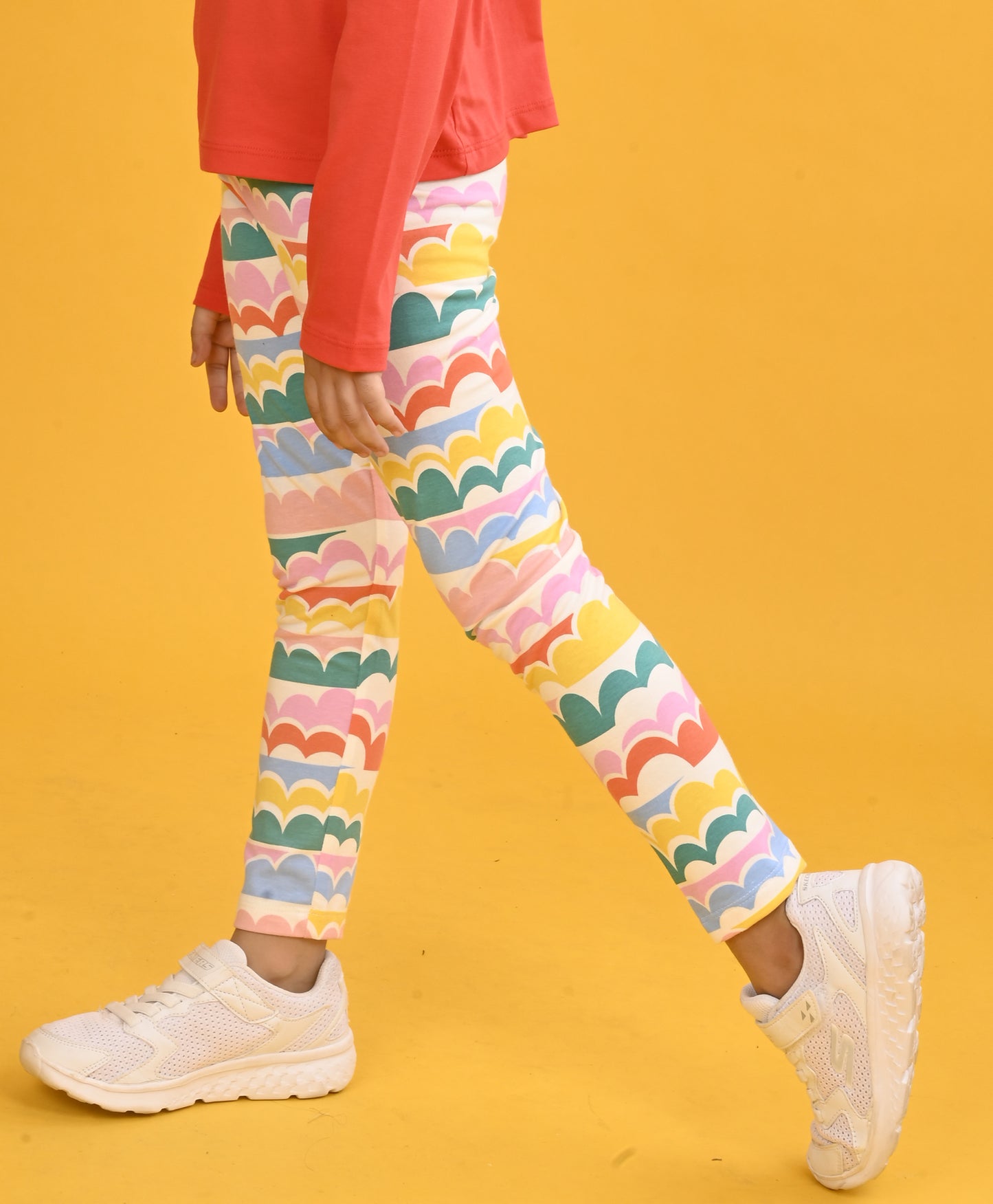 RAINBOW CLOUD GIRLS LEGGING - PINK