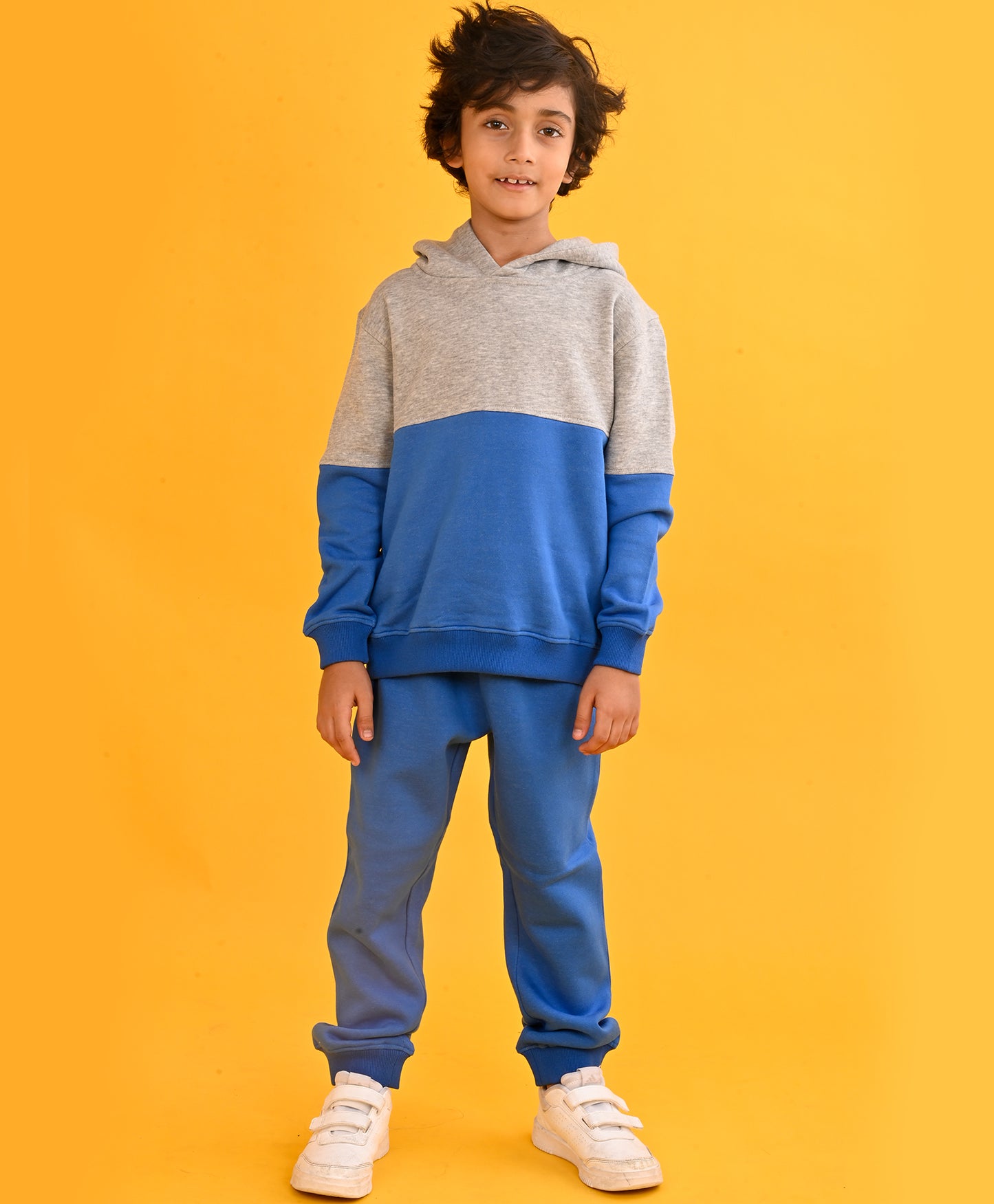 ROYAL GREY CUT N SEW BOYS HOODIE JOGGER SET - ROYAL GREY