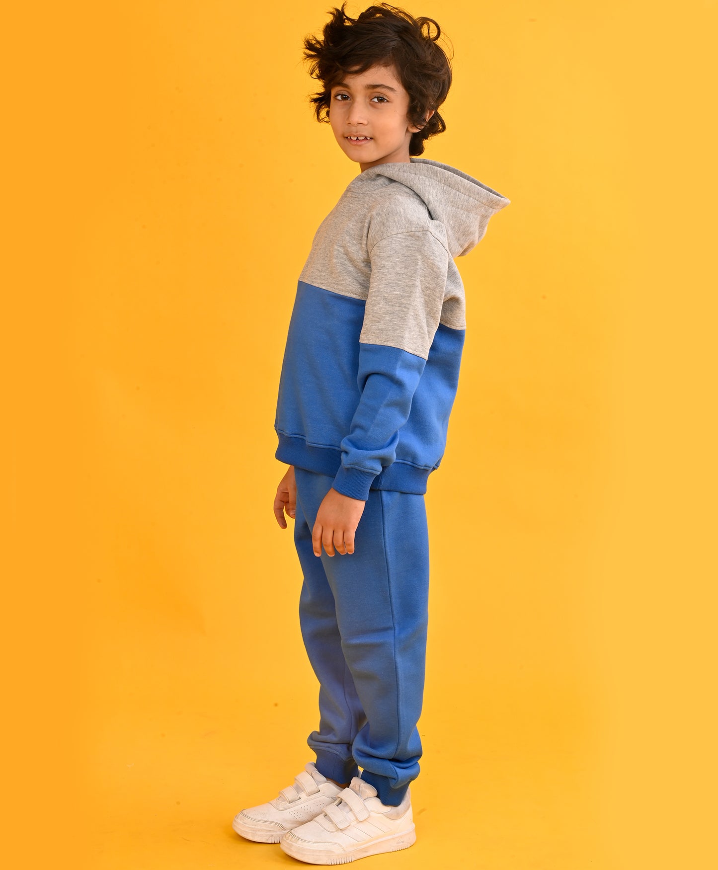 ROYAL GREY CUT N SEW BOYS HOODIE JOGGER SET - ROYAL GREY