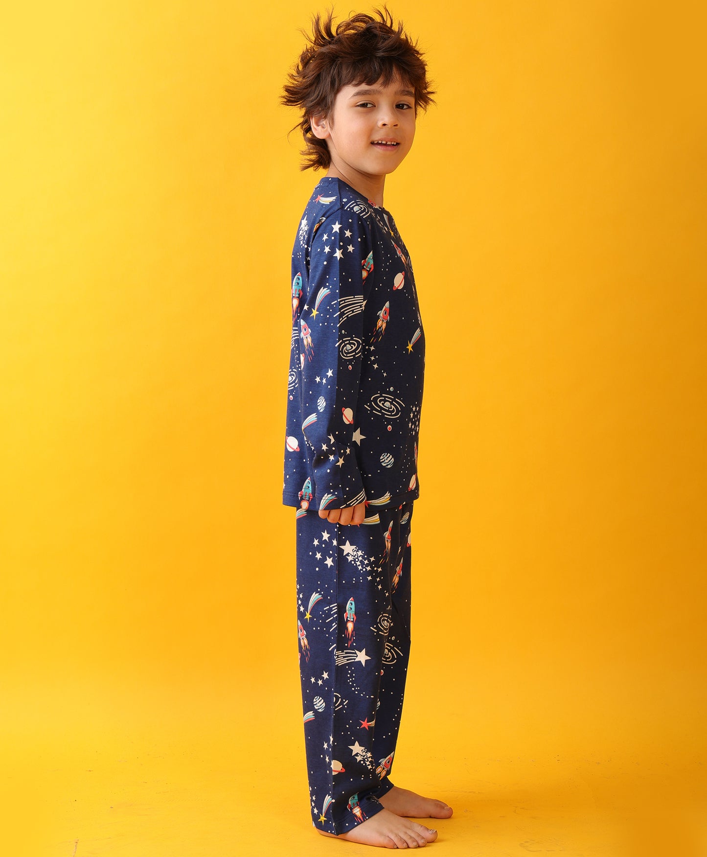 SOLAR SYSTEM DREAMS LONG SLEEVES PYJAMA SET - BLUE