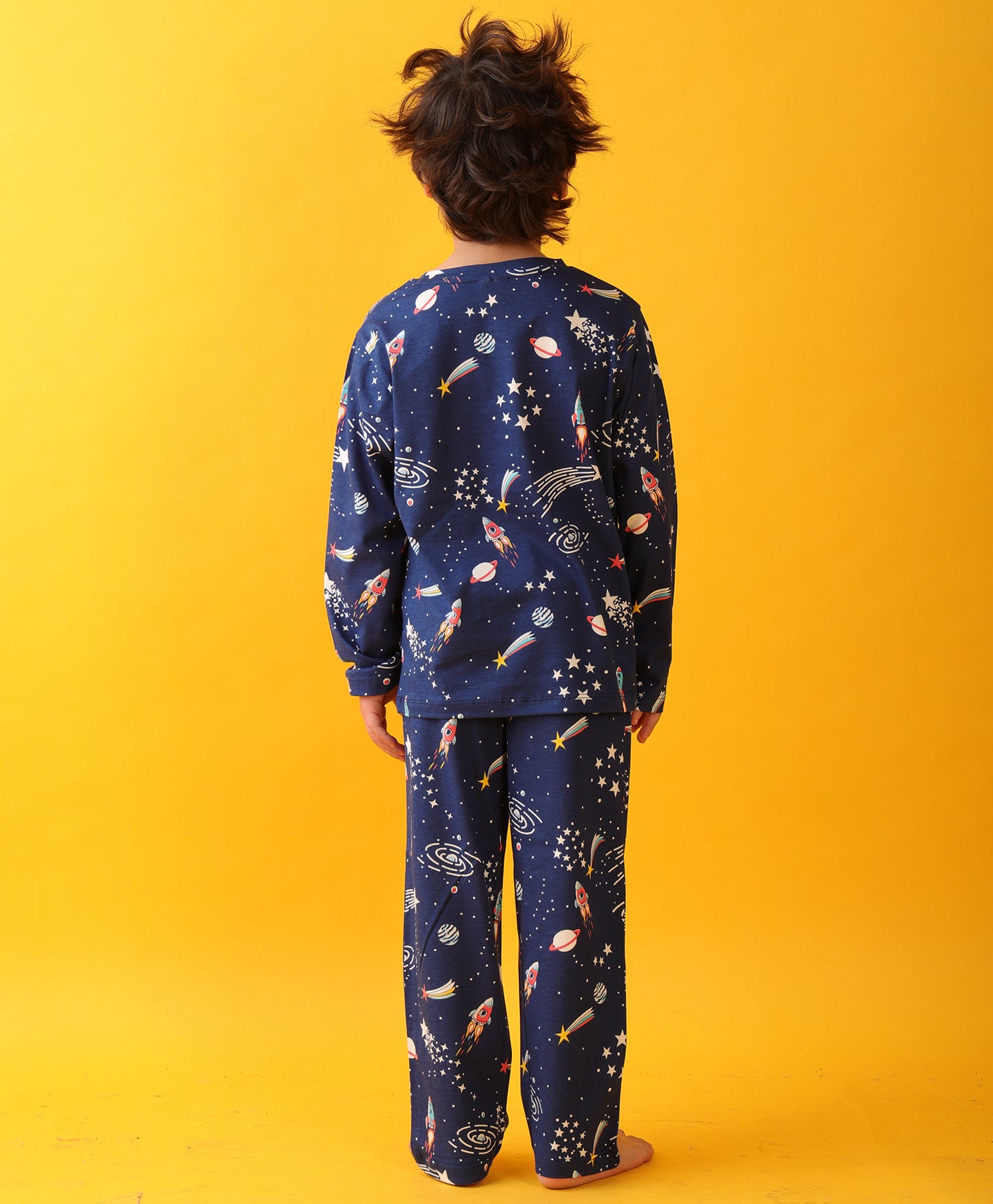 SOLAR SYSTEM DREAMS LONG SLEEVES PYJAMA SET - BLUE