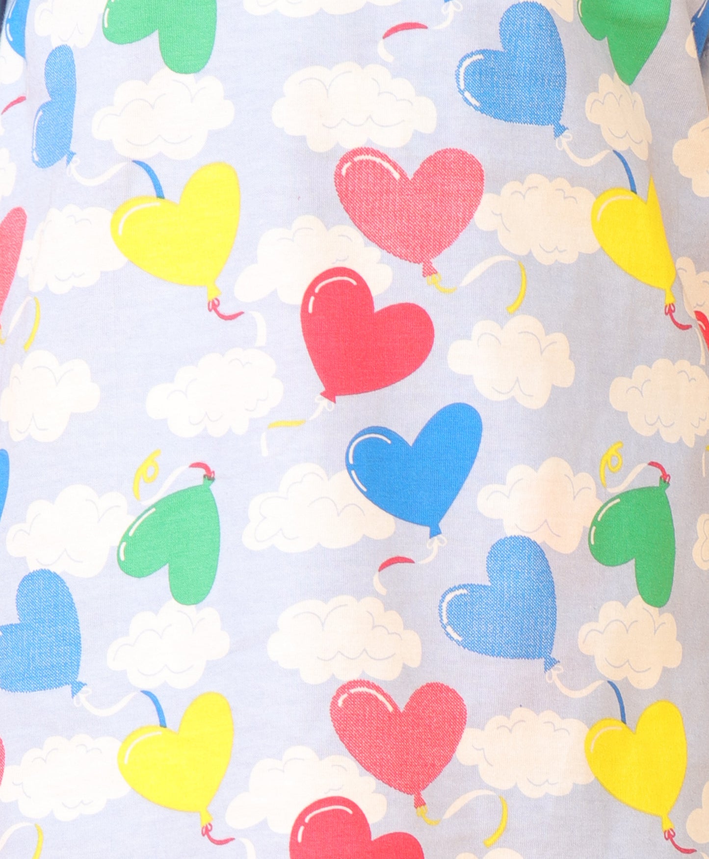 BALLOON HEART SKY SLEEPWEAR SHORTS SET - SKY