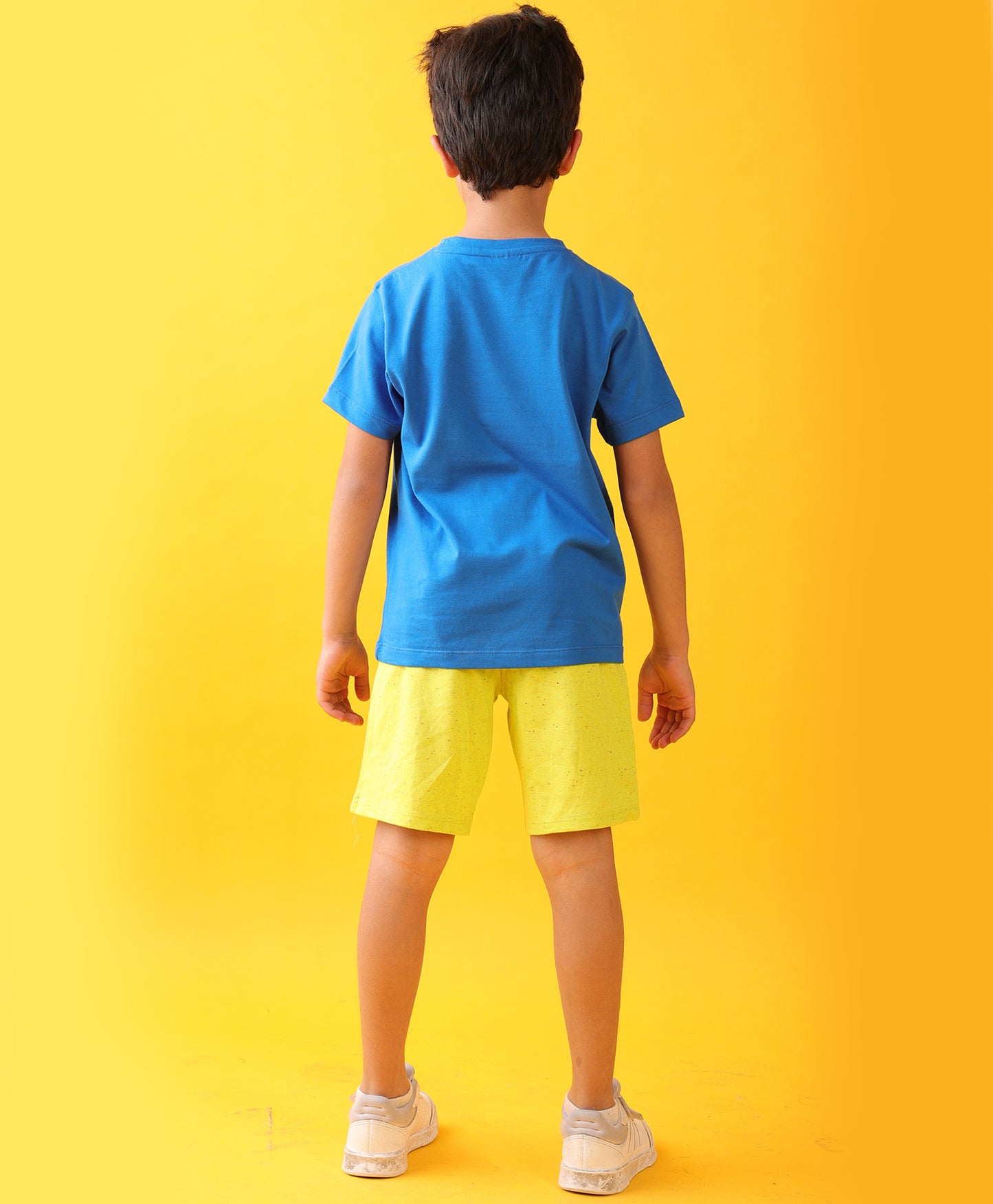 STEGOSAURUS LIME SUMMER SHORTS SET - ROYAL/LIME