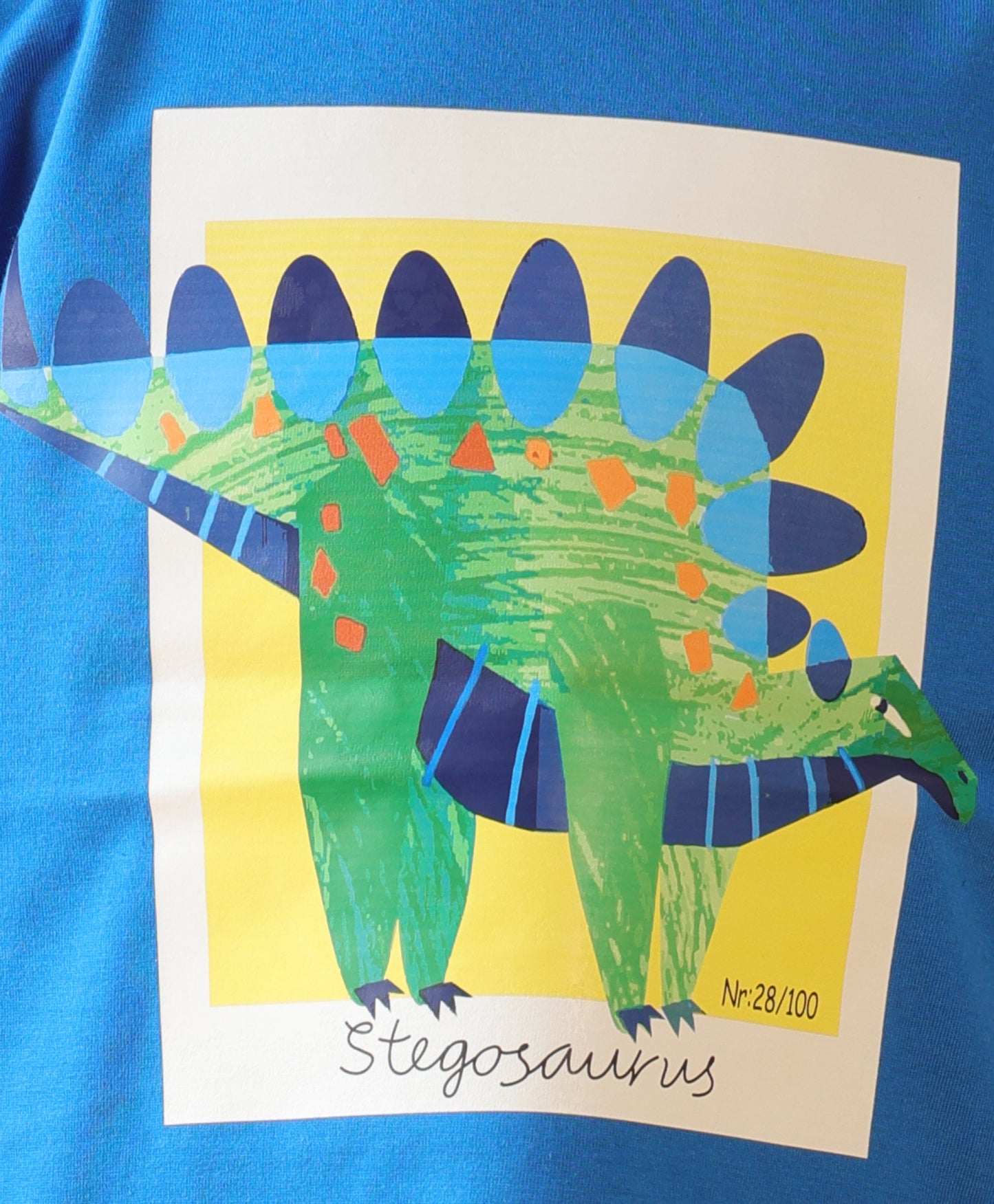 STEGOSAURUS ROYAL SHORT SLEEVE SUMMER BOYS T-SHIRT - ROYAL