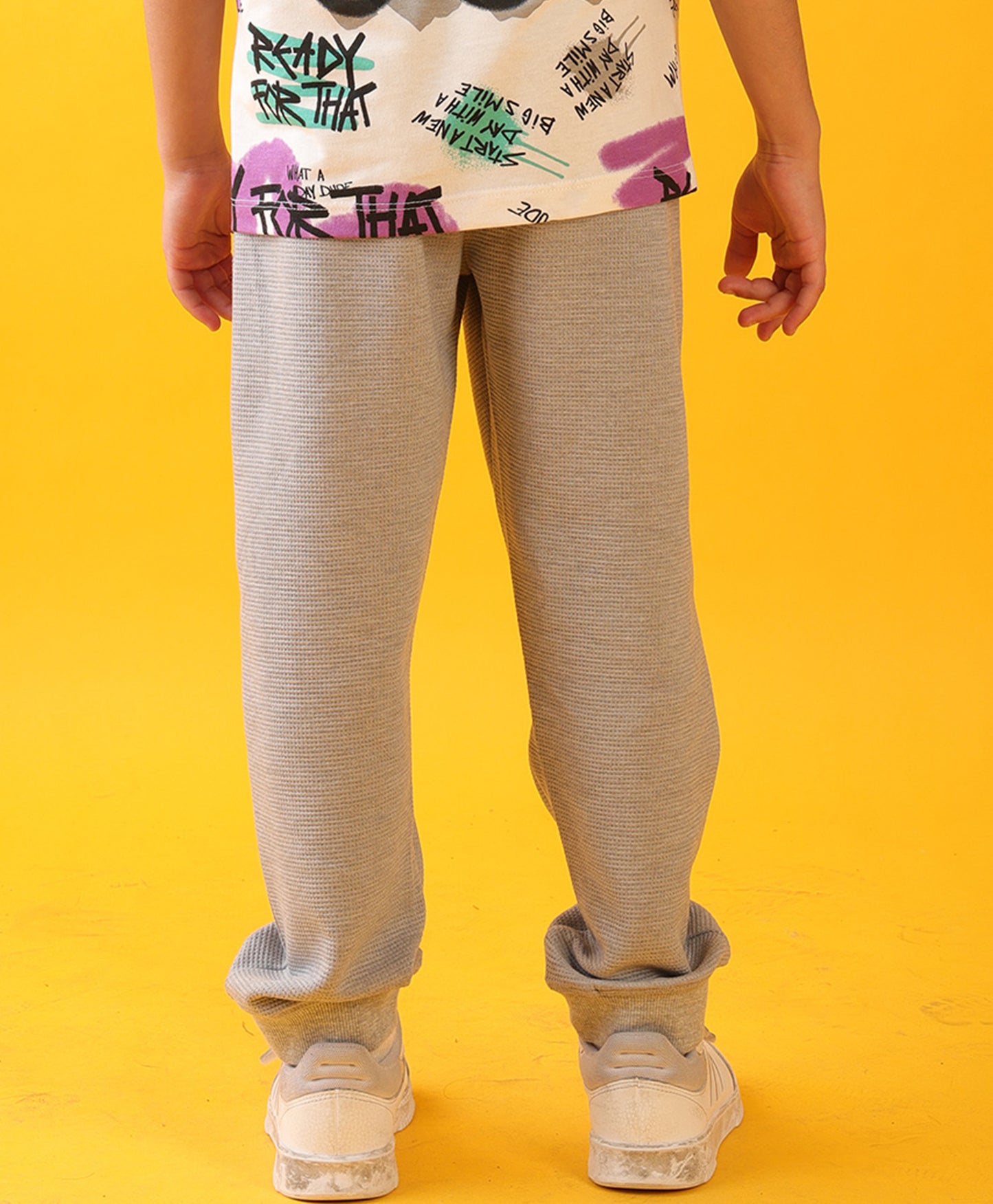 SUMMER GREY TEXTURED BOYS  JOGGER - GREY