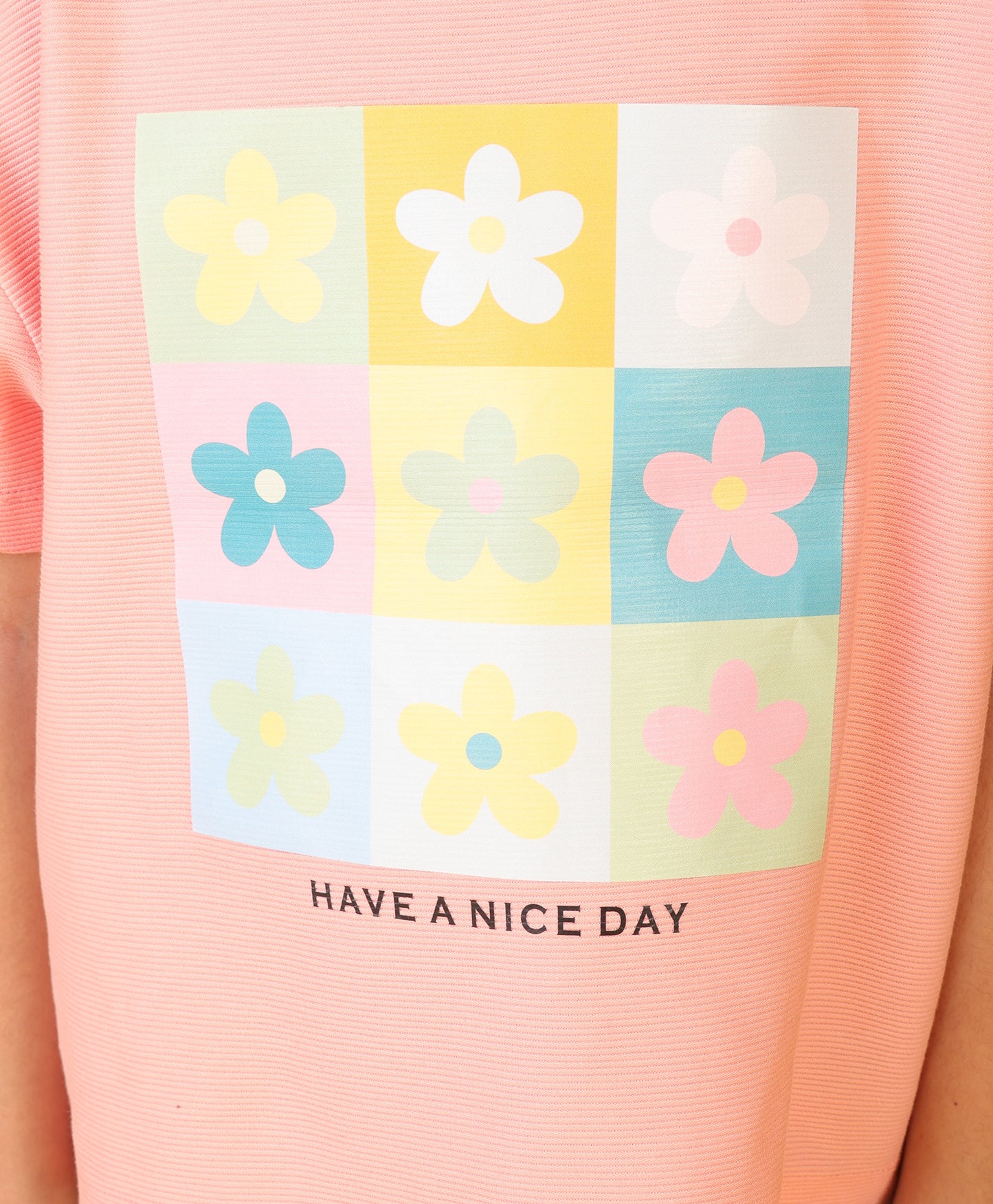 PEACH HAVE A NICE DAY OLIVE SKIRT SET - PEACH/OLIVE