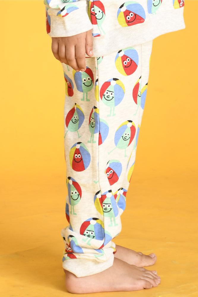 BEACH BALL TERRY JOGGER - ECRU MELANGE - Anthrilo Design House